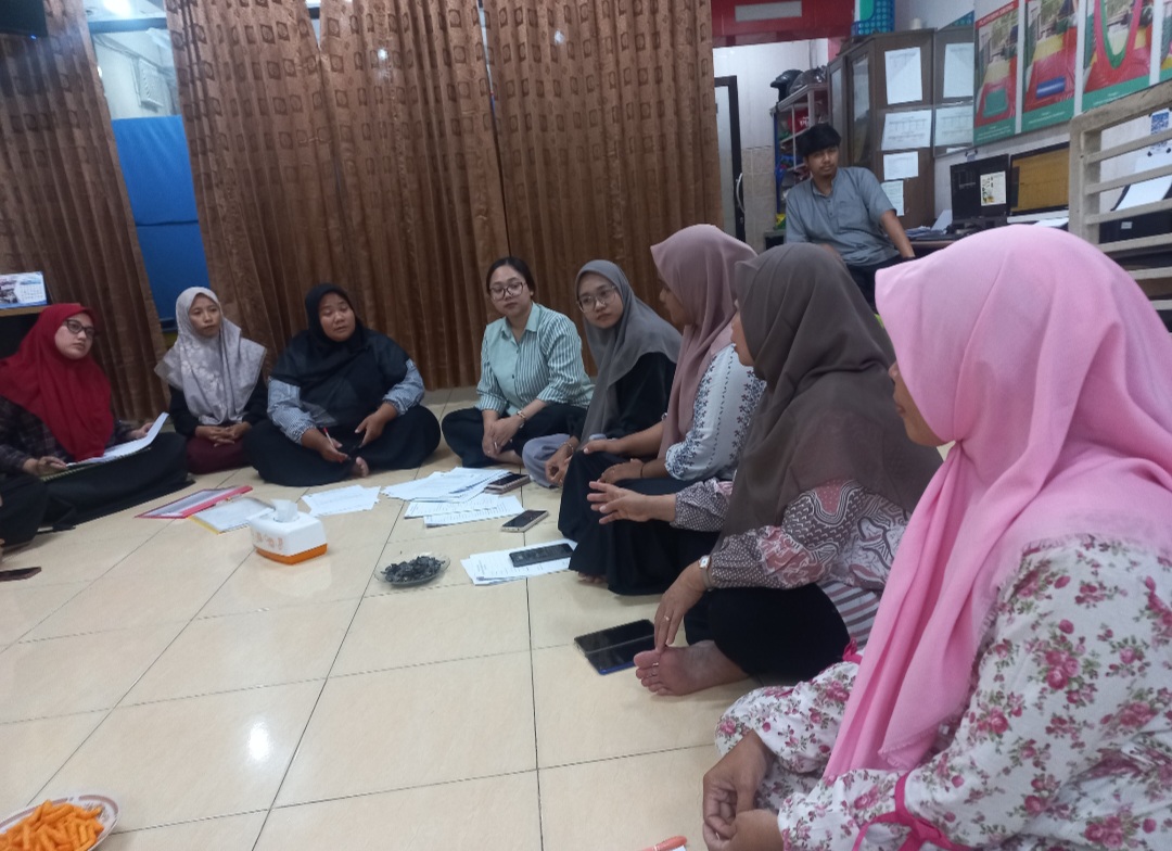 <p>Sharing charing antara lembaga TK+SD dengan Tea...