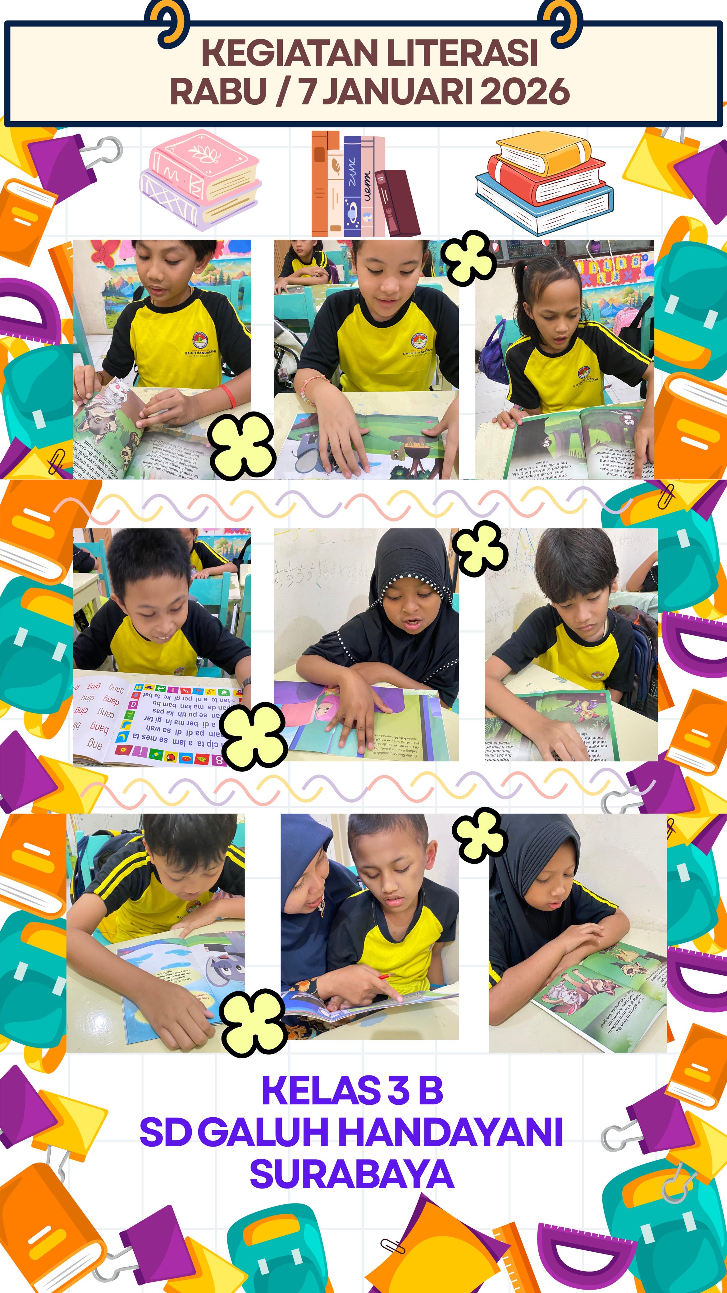 <p>Mendampingi siswa kegiatan literasi</p>
