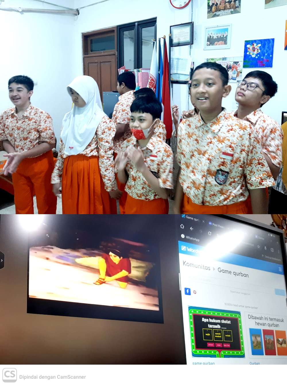 <p>mempelajari kurban dan tata caranya serta senam...