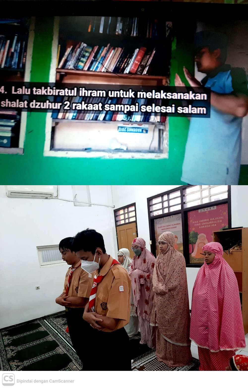 <p>praktek ujian sholat kelas 9 dan mengaji </p>