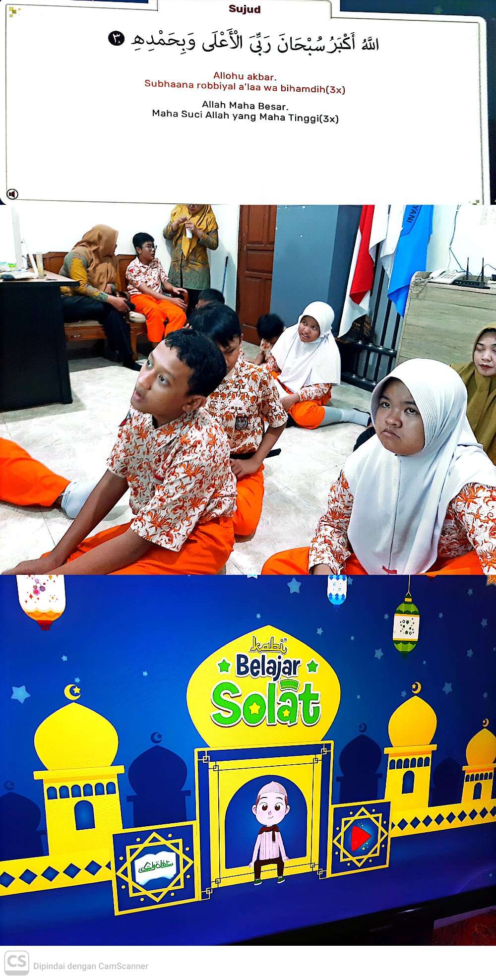 <p>uprak adzan dan sholat shubuh</p>