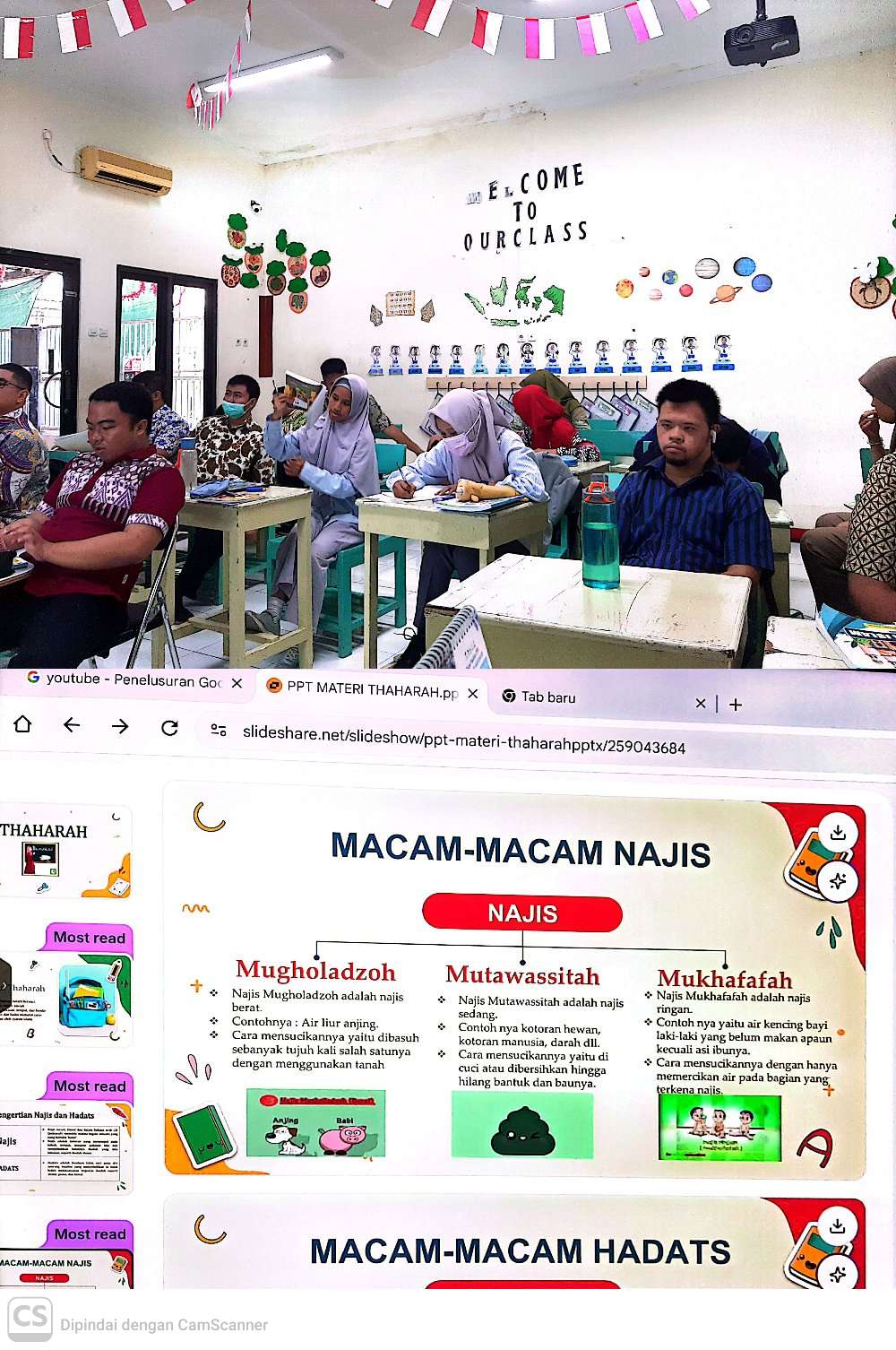 <p>taharah dan macamnya serta video animasinya</p>