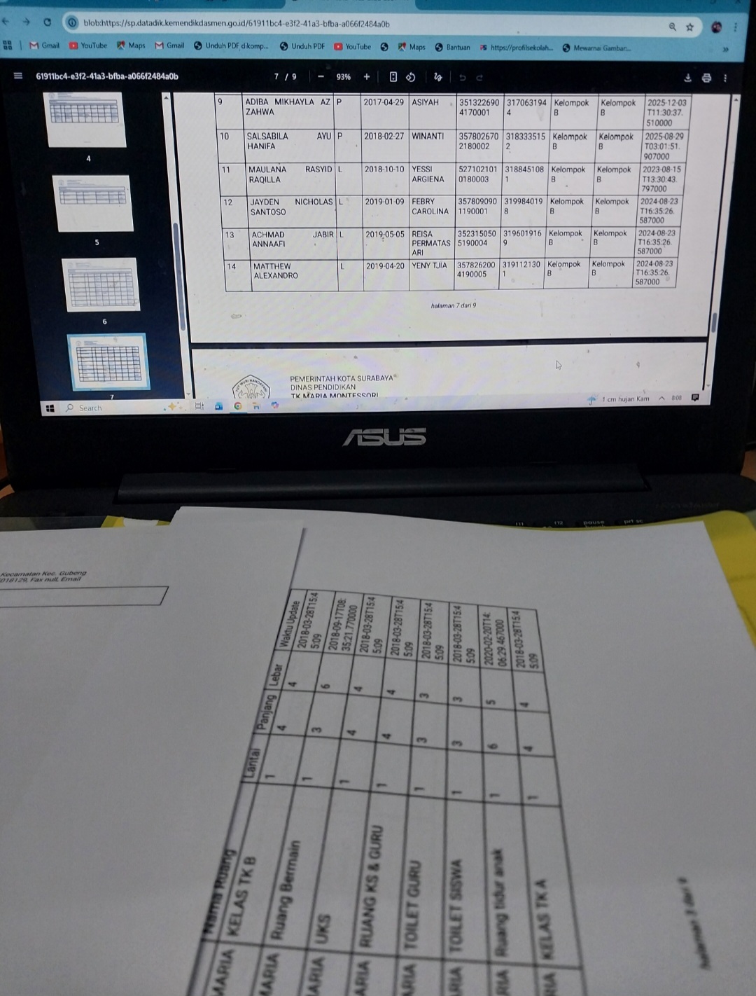 <p>Menyiapkan print out  data kembaga  yang ada di...