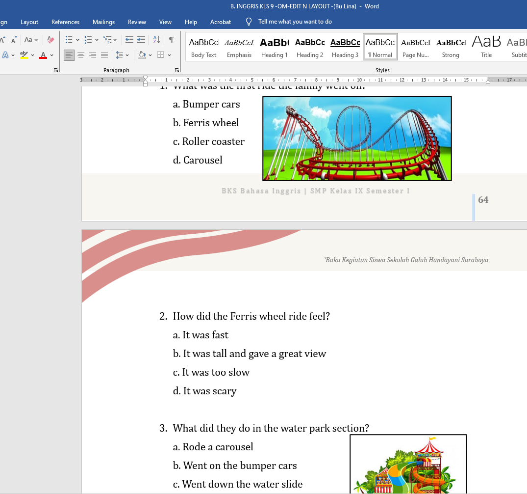 <p>Mengerjakan BKS kelas 9 Omisi </p>