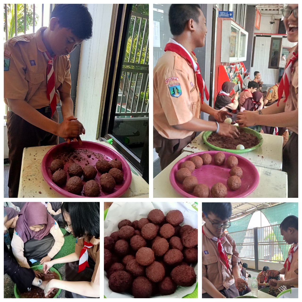 <p>Mendampingi kegiatan Kokurikuler Membuat Telur...