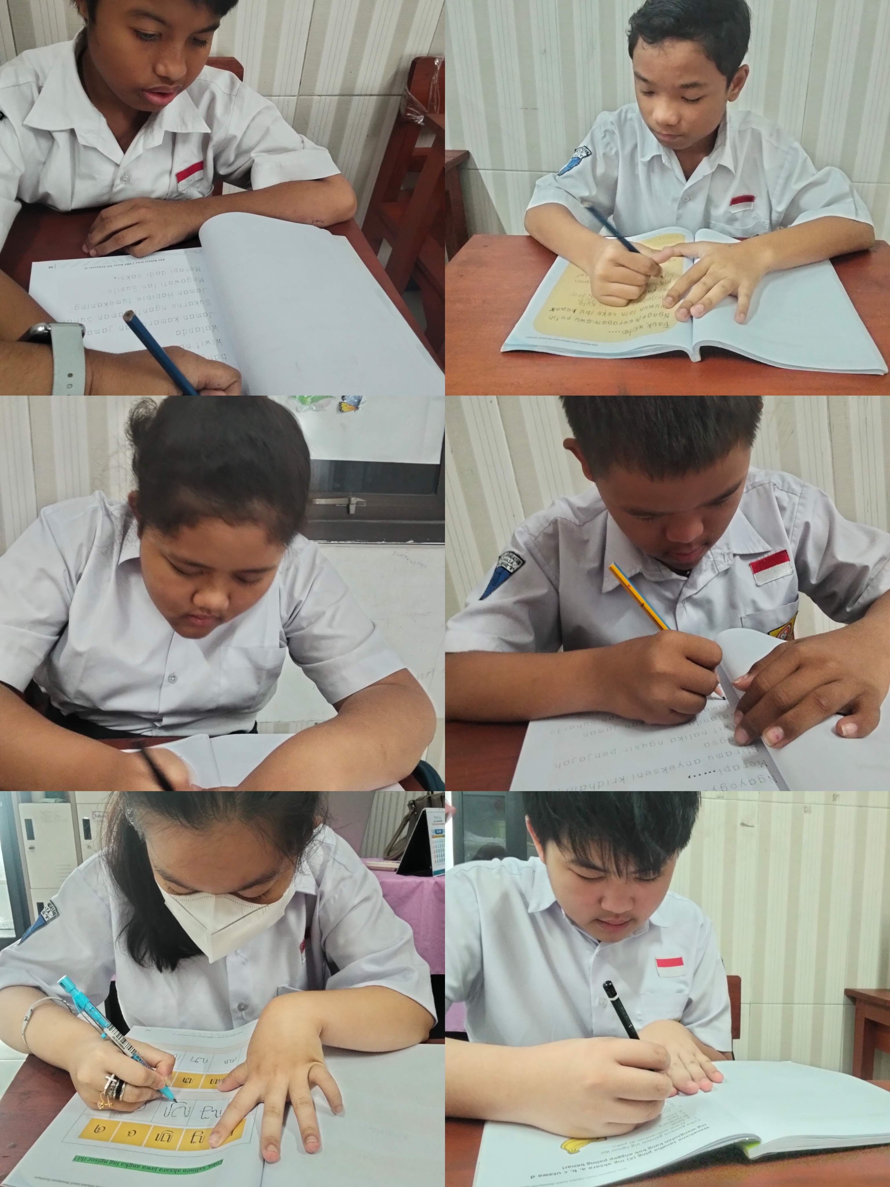 <p>Apel pagi,,,, berdoa,,,, mendampingi anak-anak...