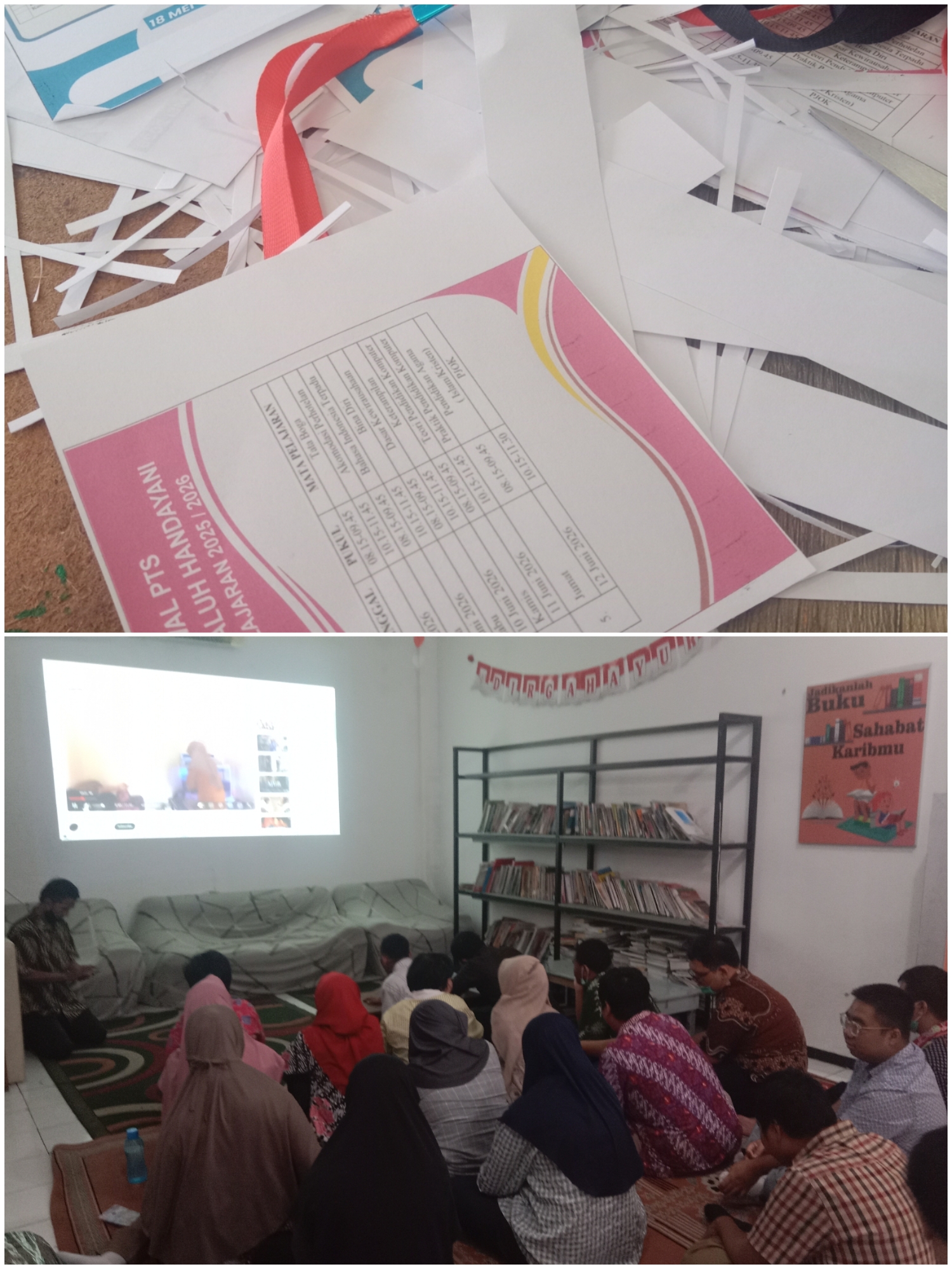 <p>Membuat kartu untuk SAS dan mendampingi anak-an...