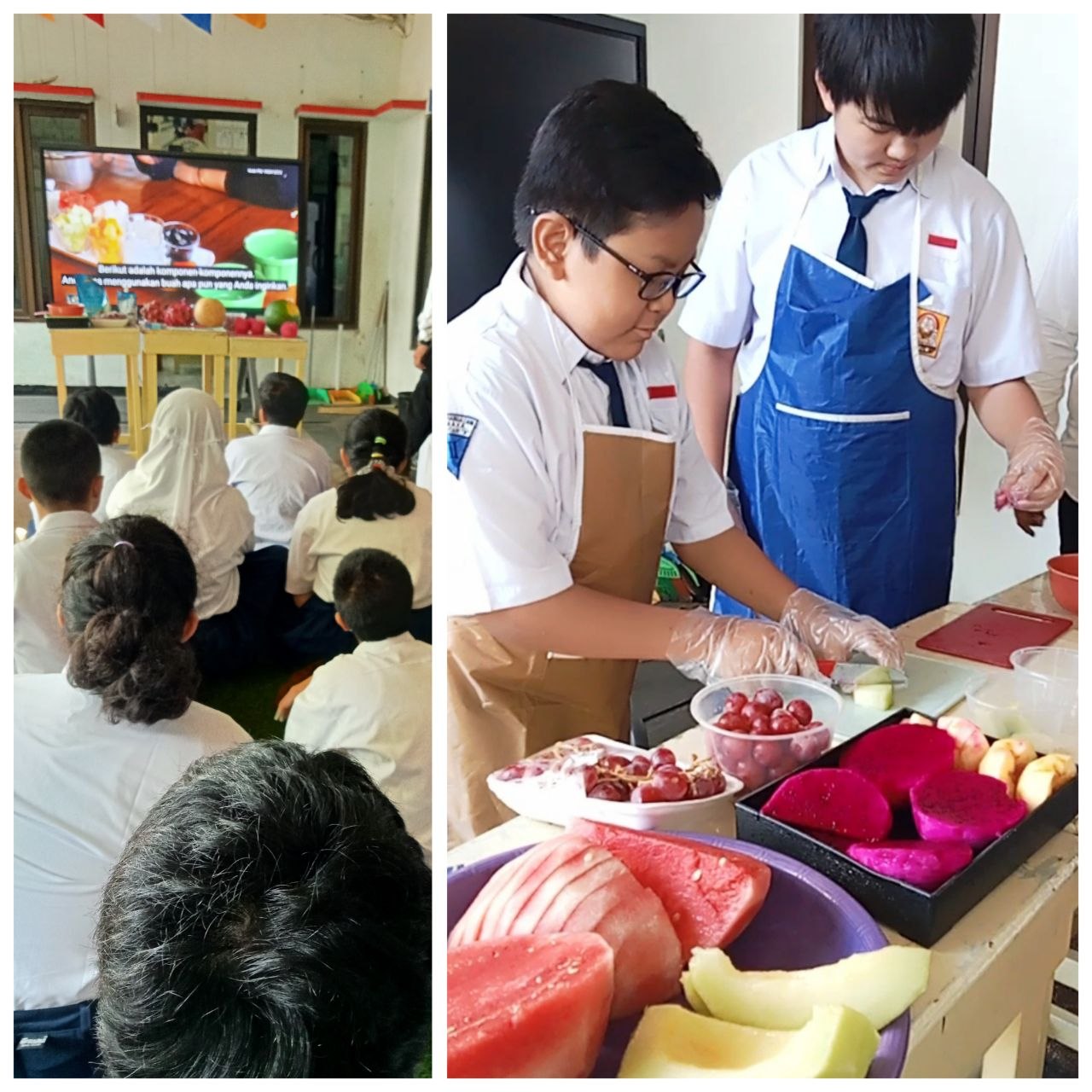 <p>Mendampingi kegiatan Cooking Class, membuat sal...