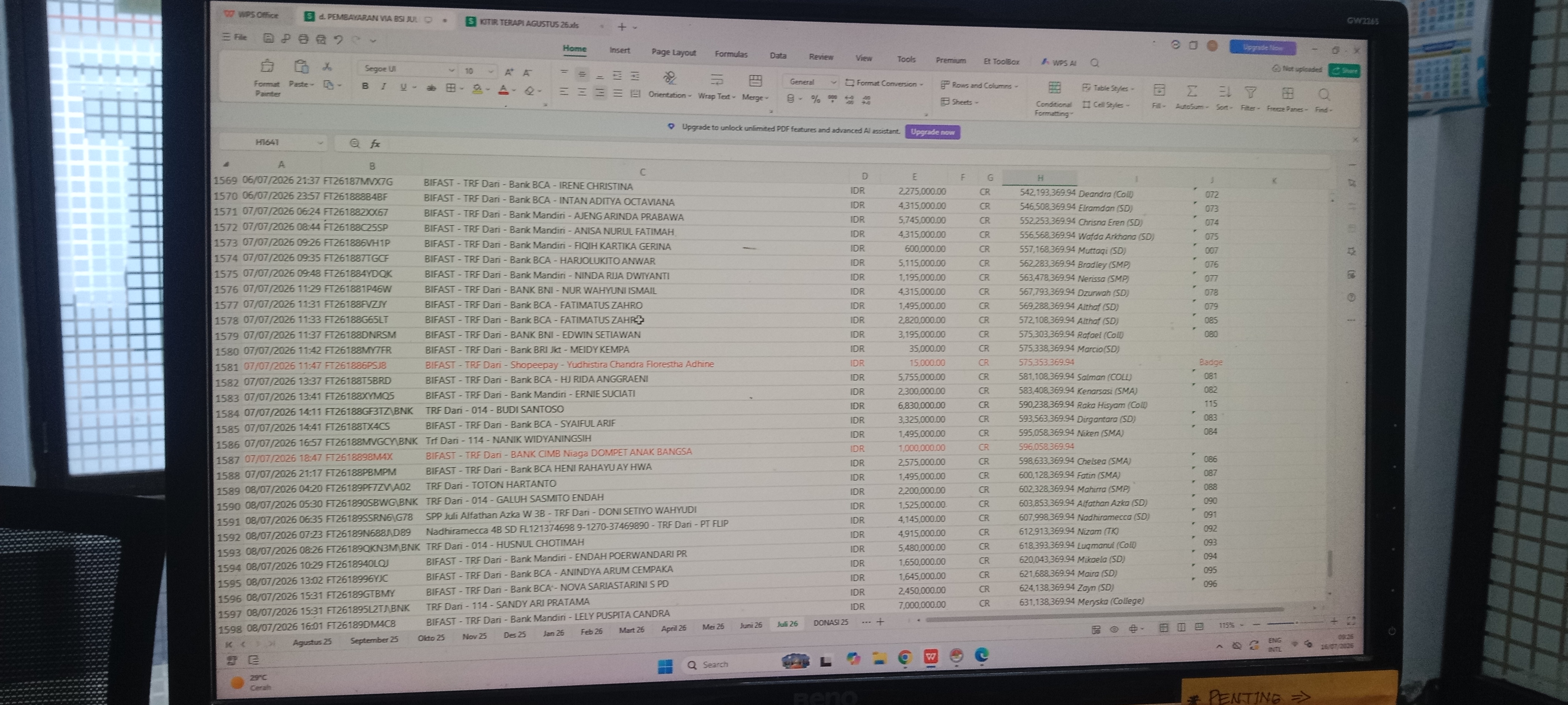 <p>Proses pembayaran Via Tf yang belum terdeteksi<...