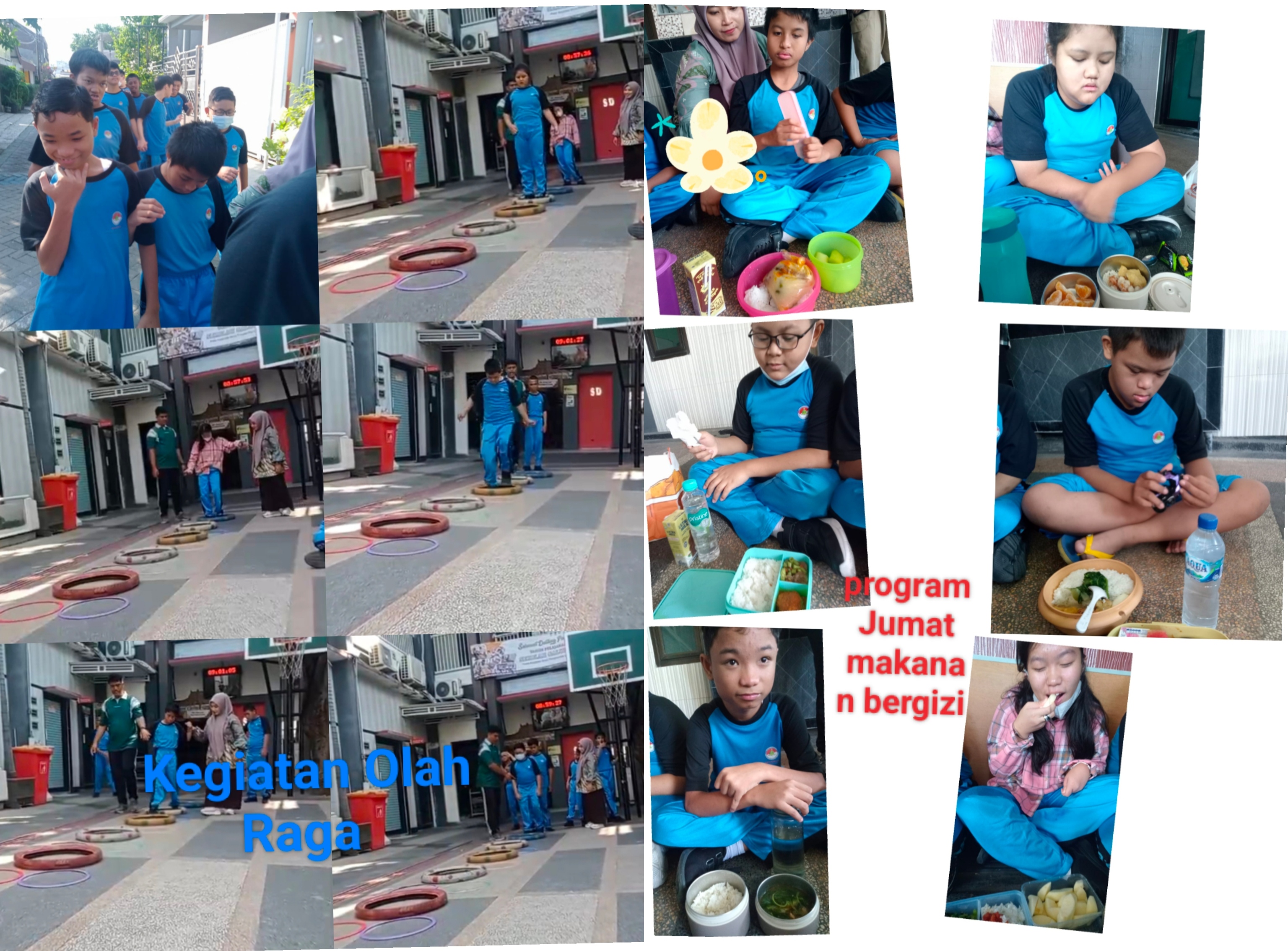 <p>Apel pagi,,,, berdoa,,,, mendampingi anak-anak...