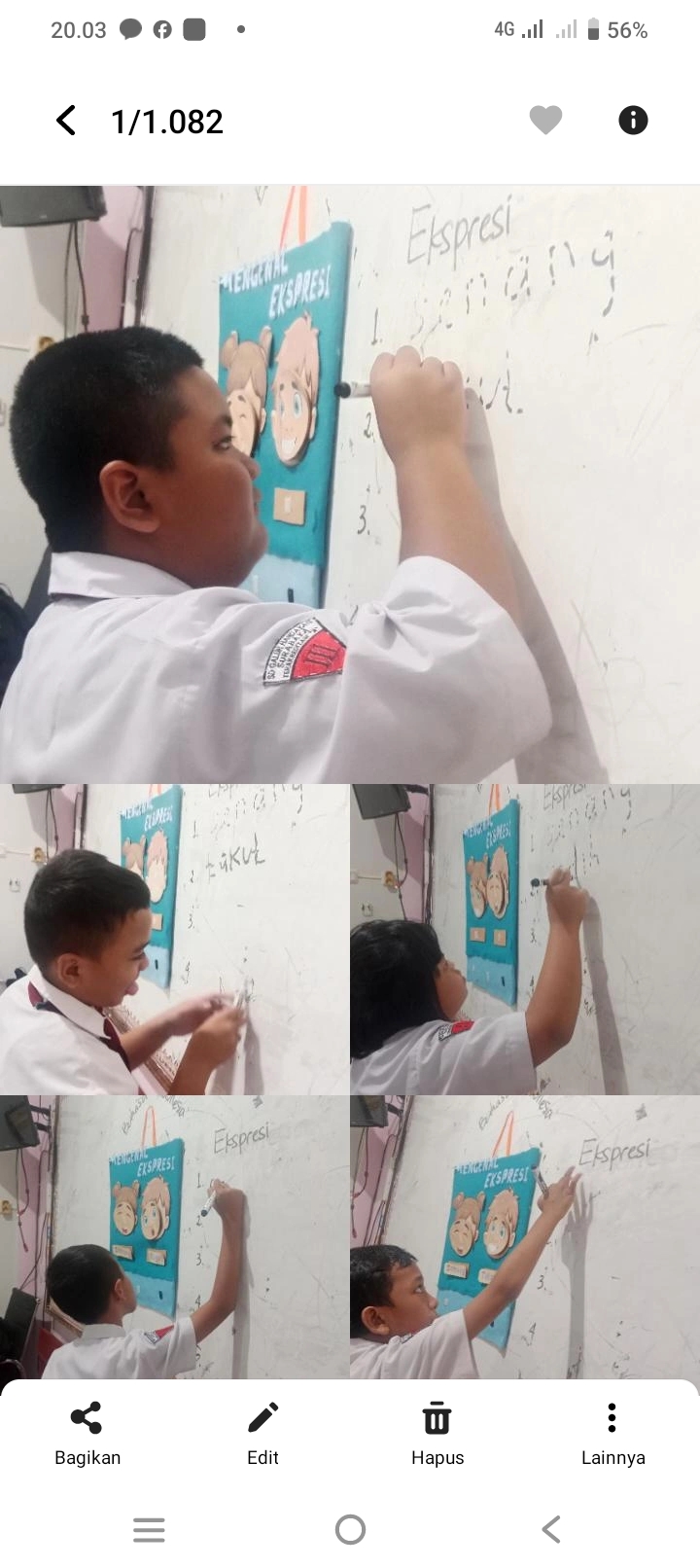 <p>- Mengenal ekspresi wajah </p><p>- Menulis bebe...
