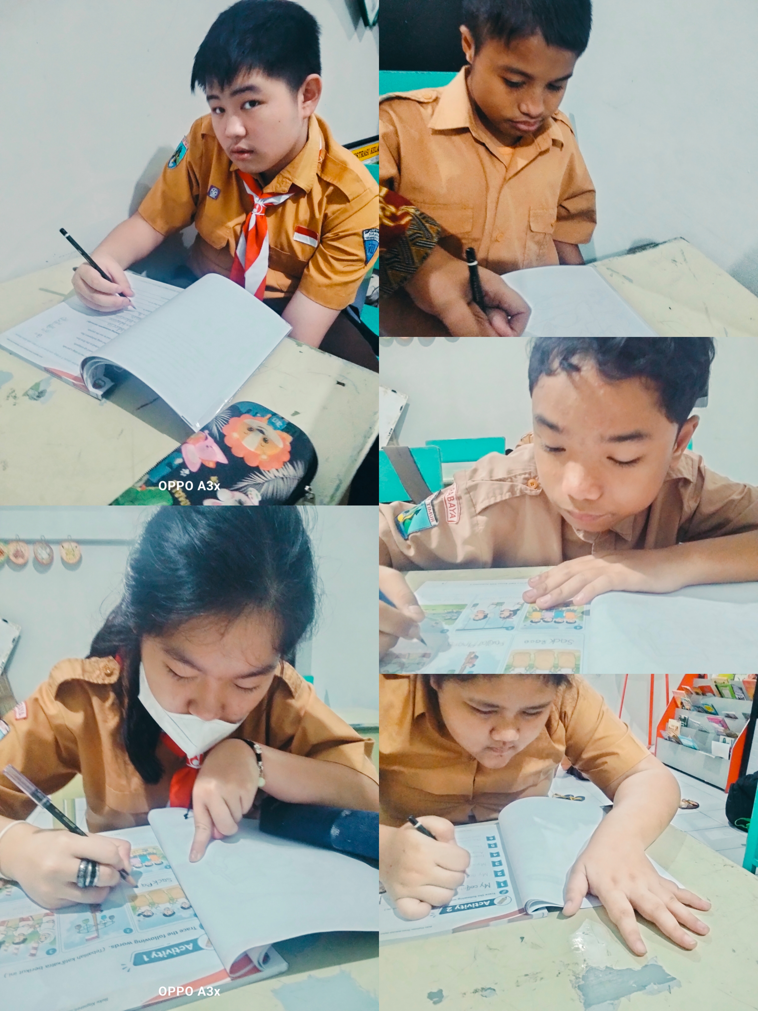 <p>Apel pagi,, berdoa,, mendampingi anak-anak saat...
