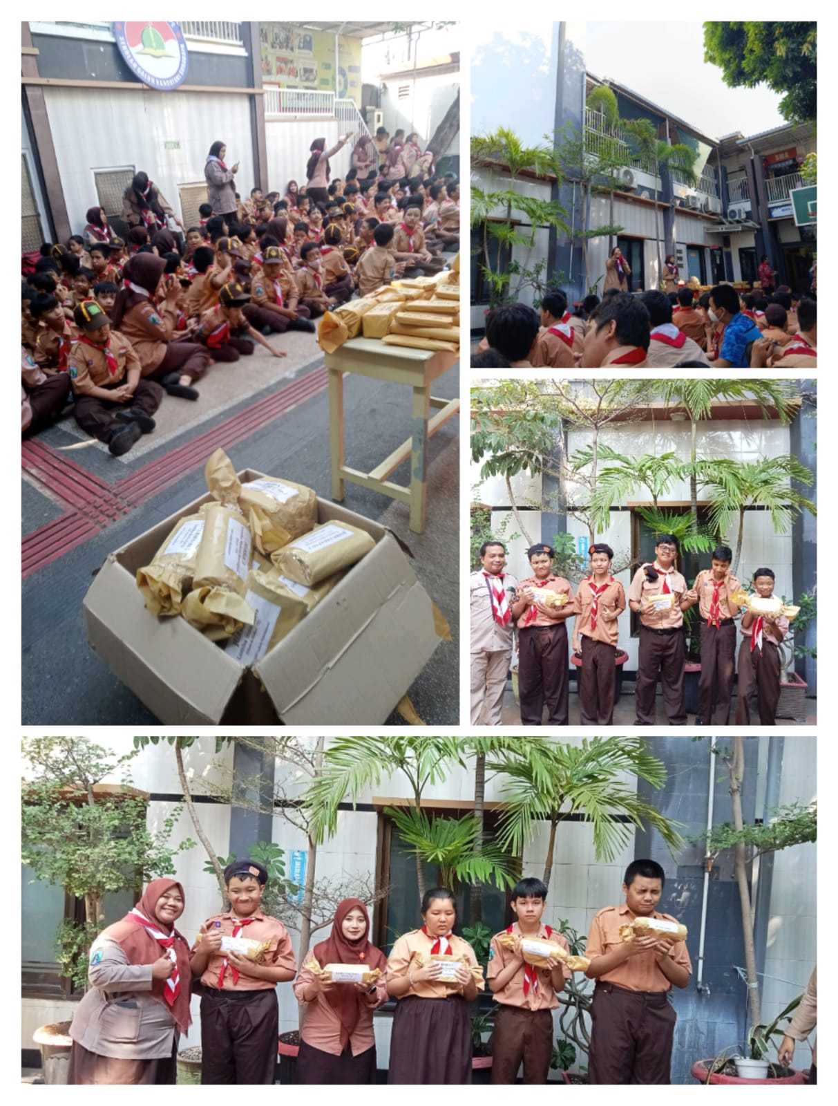 <ul><li>Membantu menata hadiah lomba di atas meja<...