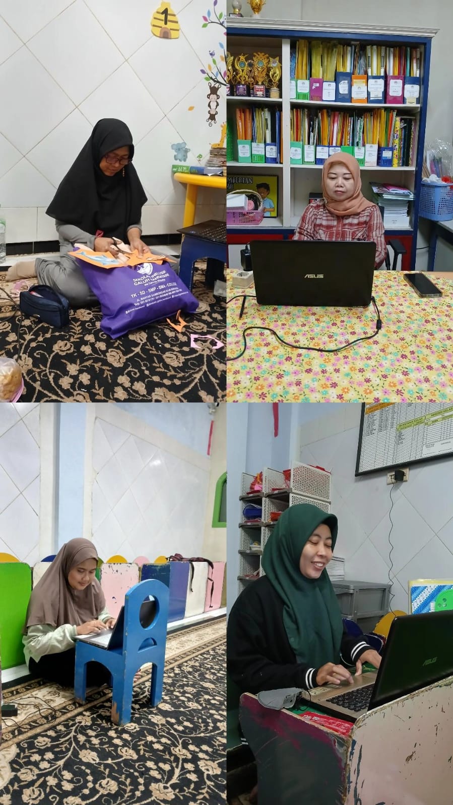 <p>Mengerjakan BKS, menyiapkan kegiatan "mini baza...