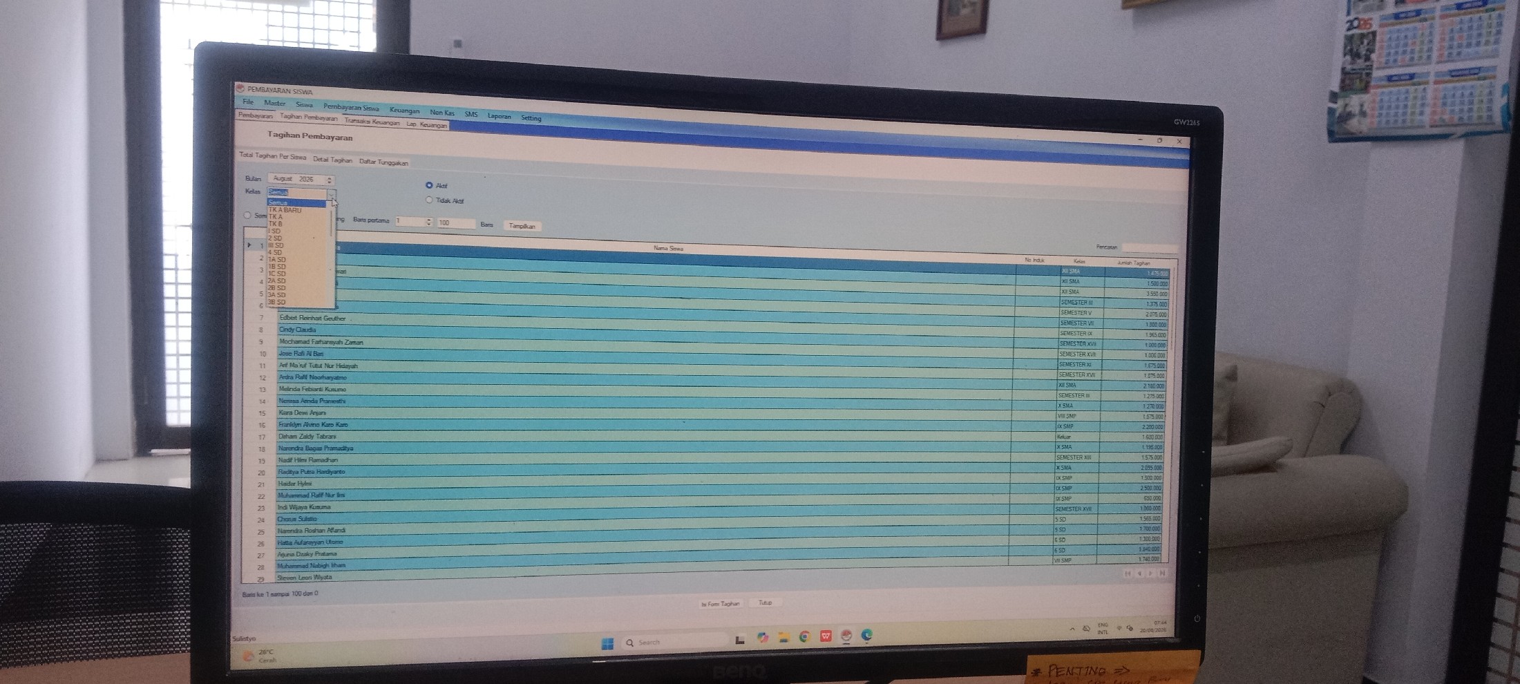 <p>Input data penagihan SPP</p>