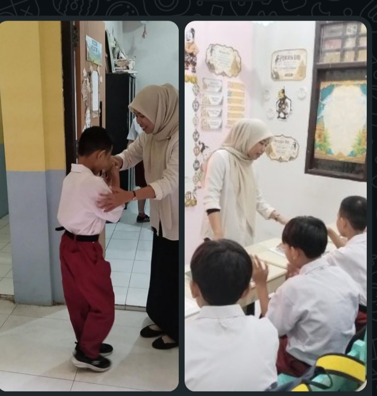 <p>Supervisi kelas 4 B guru kelas mengajar tentang...