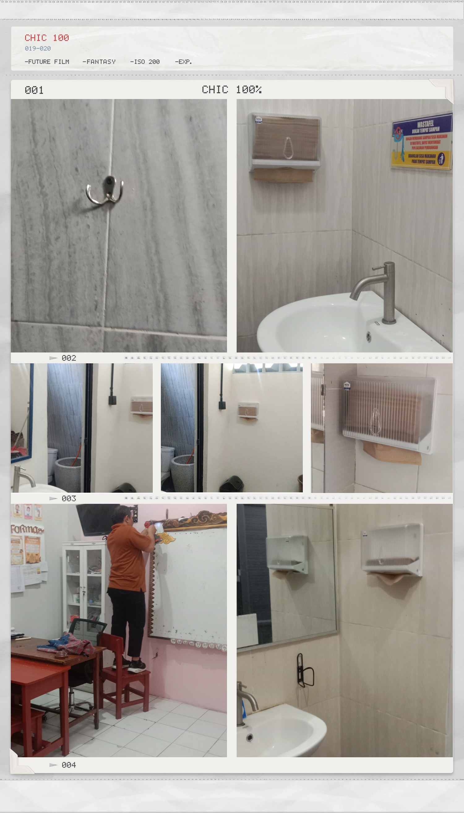 <ol>
<li>Pemasangan tempat tissu di wastafel SD, t...
