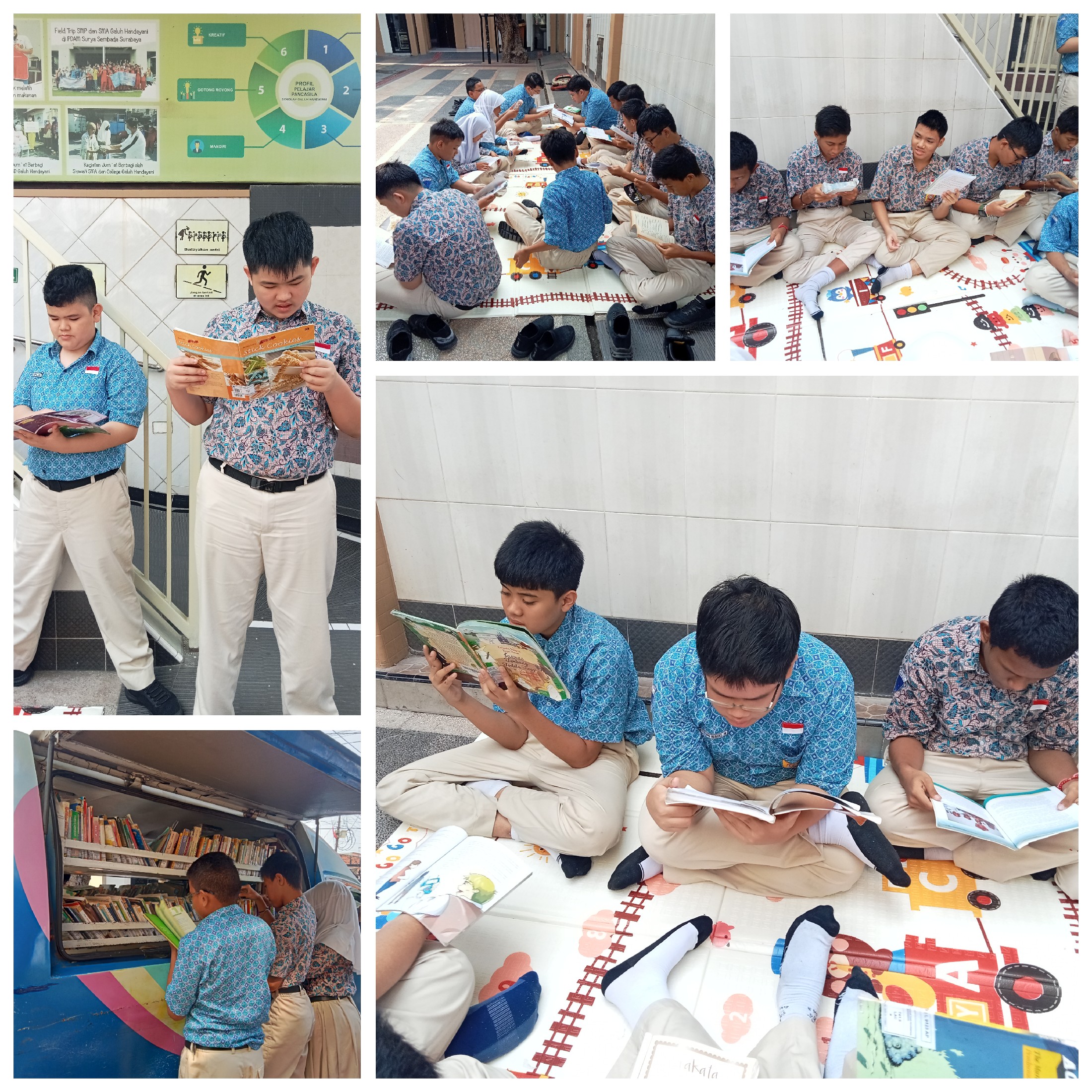 <p>Mendampingi kegiatan gemar membaca dari perpust...