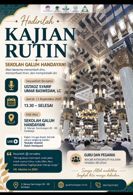 <p>Mengikuti kajian rutin sekolah Galuh Handayani<...
