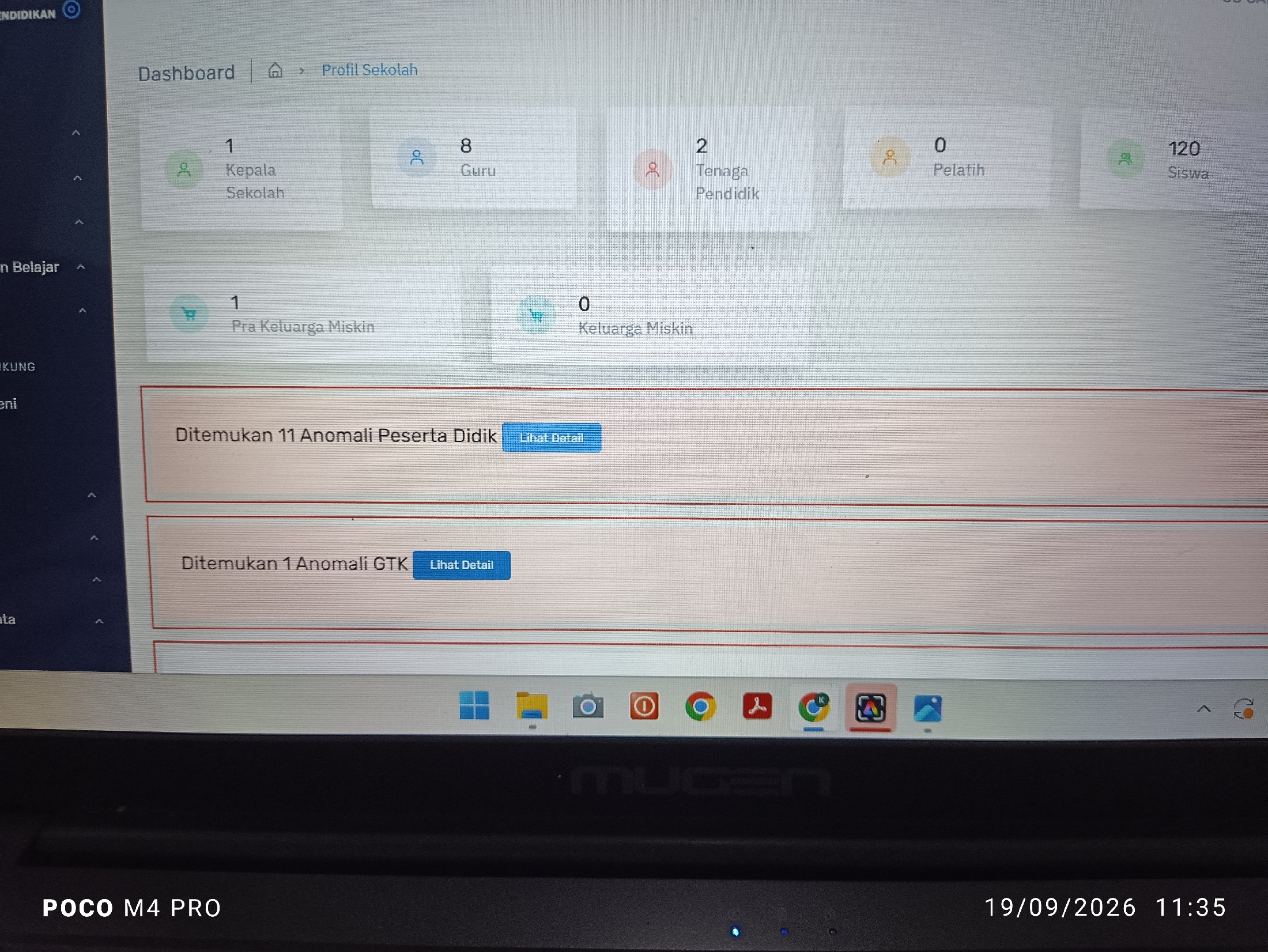 <p>Kegiatan mengentri profil yg masih amonali dari...