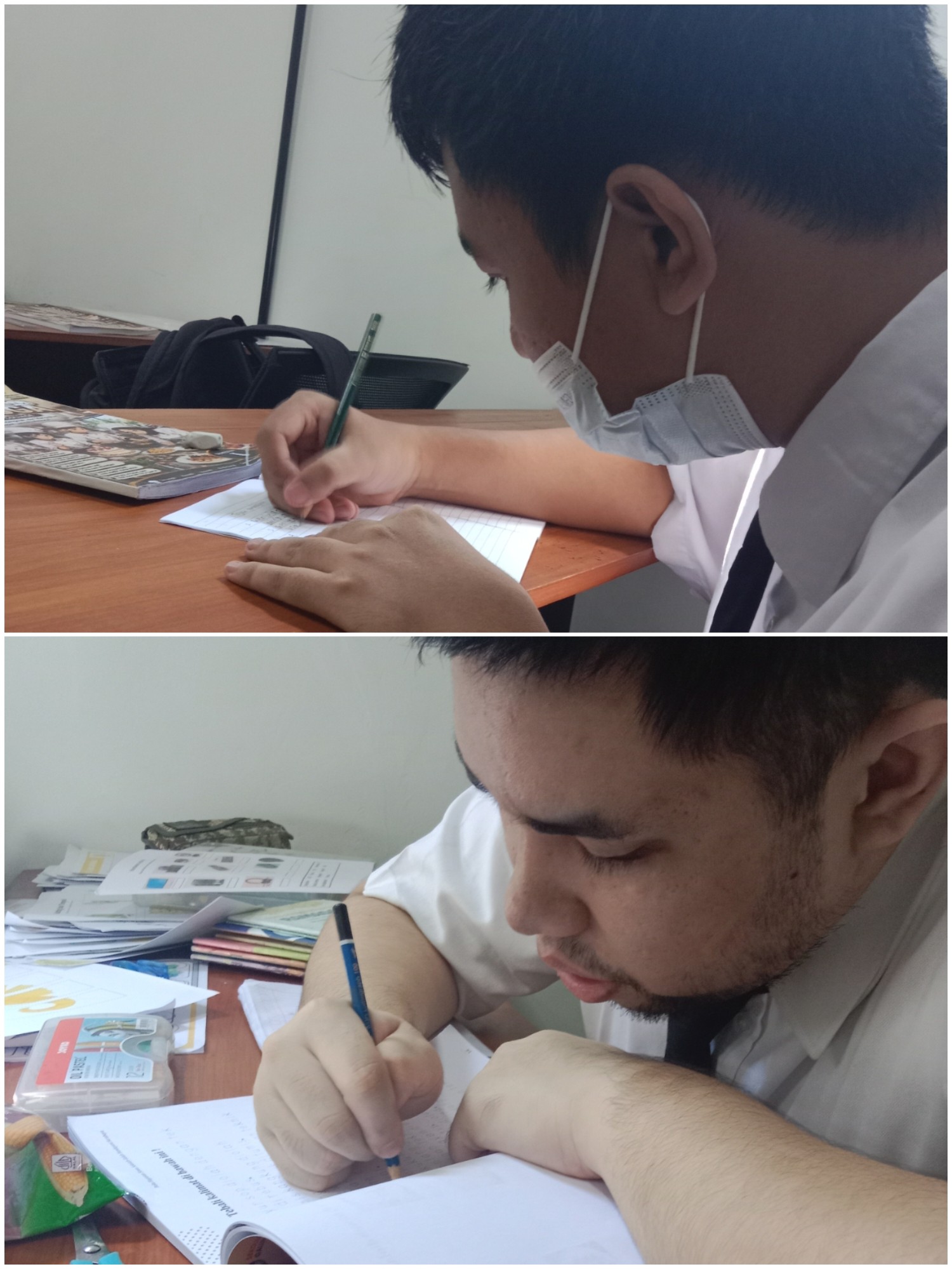 <p>Mendampingi Jose dan Faza mengerjakan BKS tata...