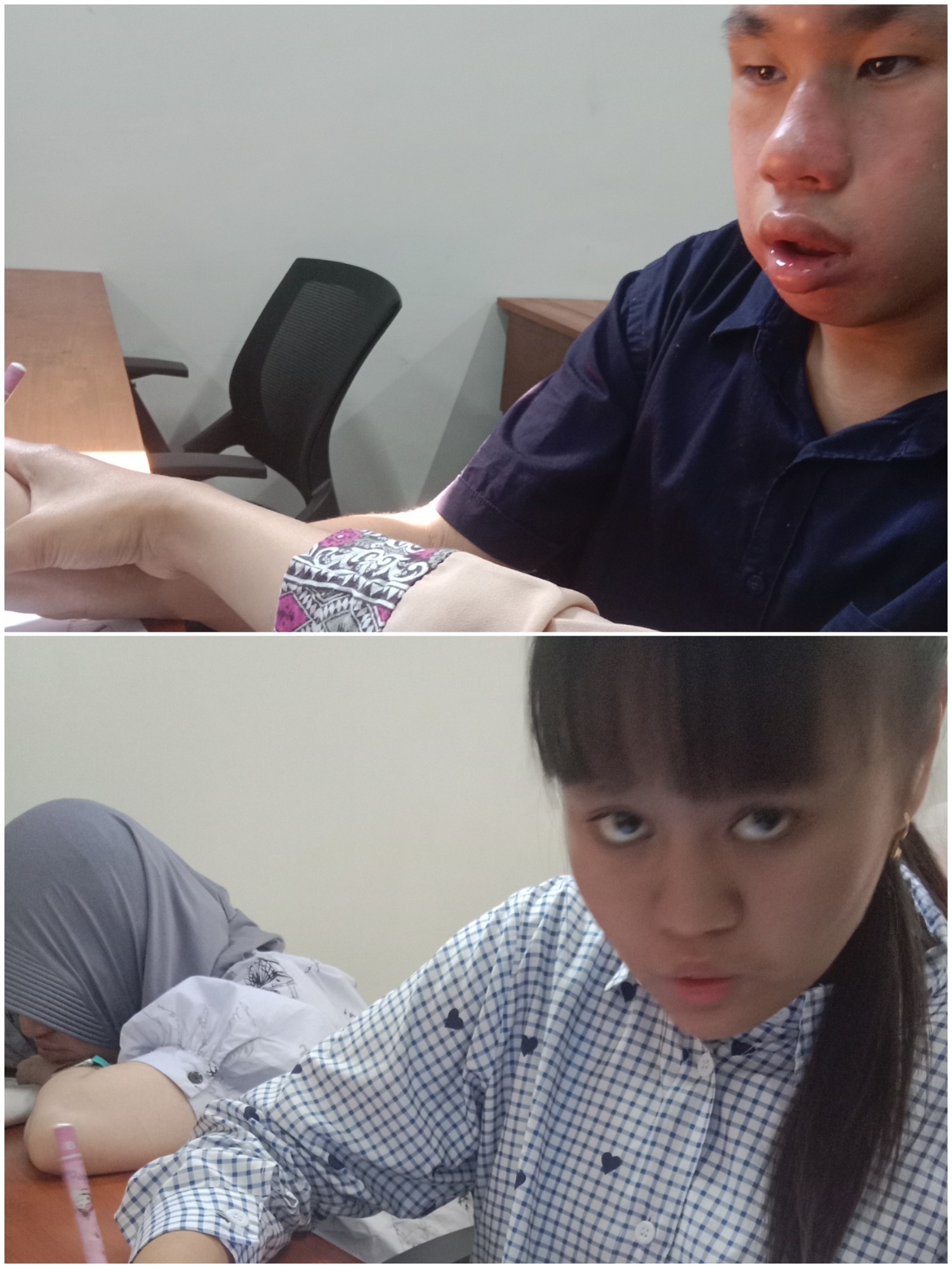 <p>Mendampingi hendrawan dan eva mengerjakan BKS a...