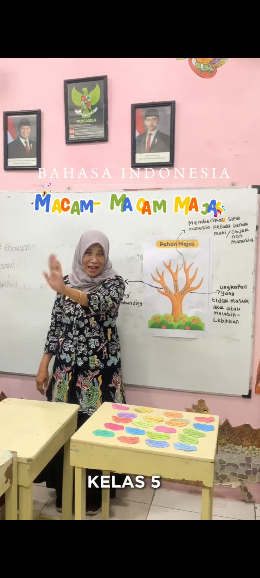 <p>Menjelaskan pohon majas , metafora, personifika...