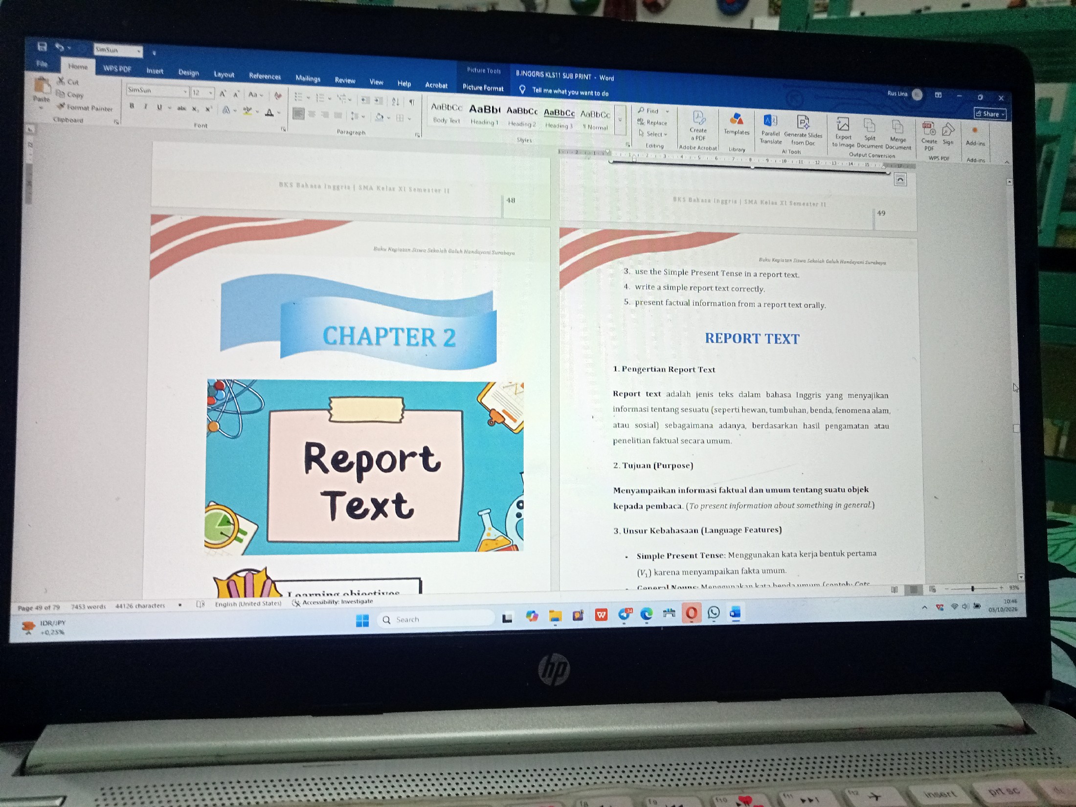 <p>Mengerjakan BKS kelas 10 dan 11</p>