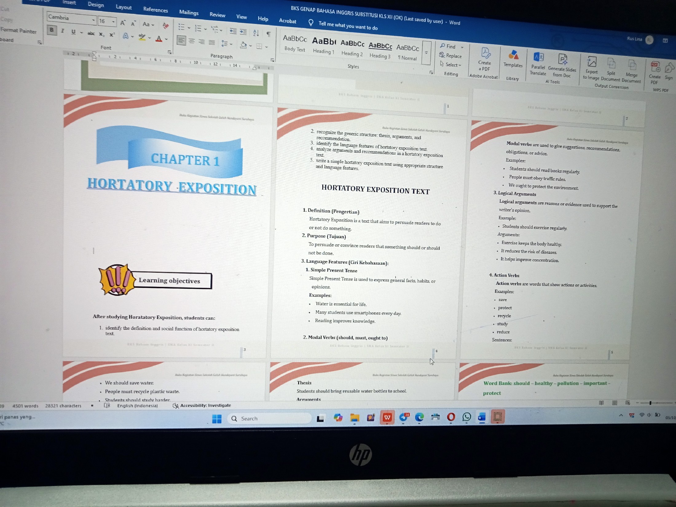 <p>Mengerjakan BKS Bahasa Inggris kelas X</p>