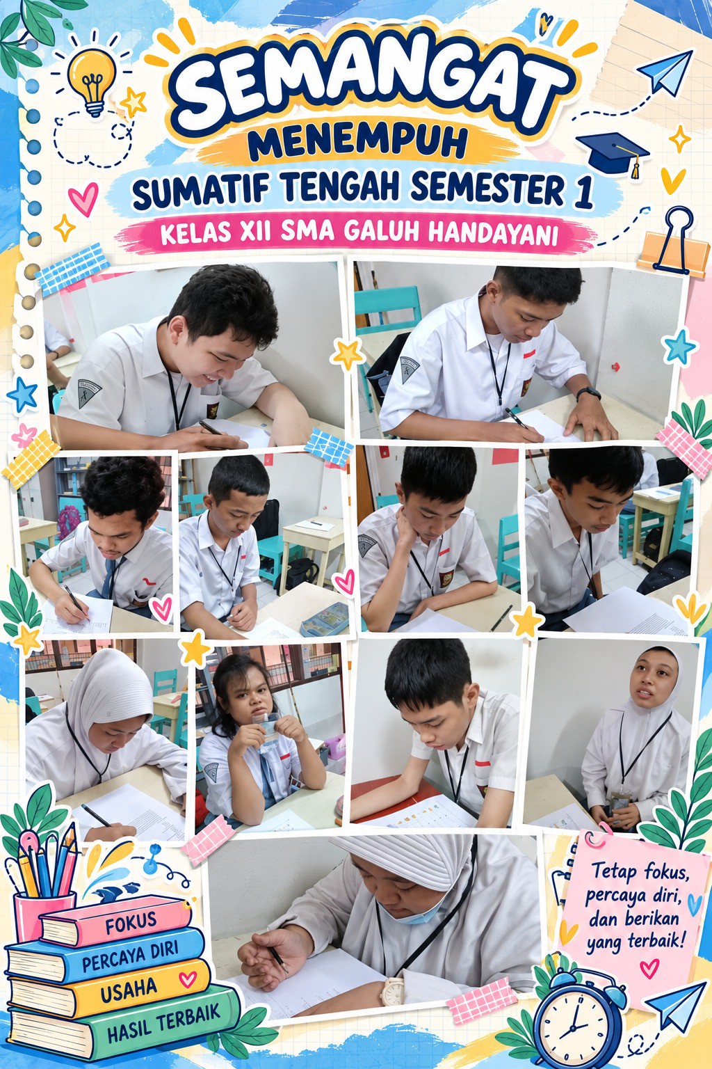 <p>Mengawasi STS (Sumatif Tengah Semester) Kelas X...