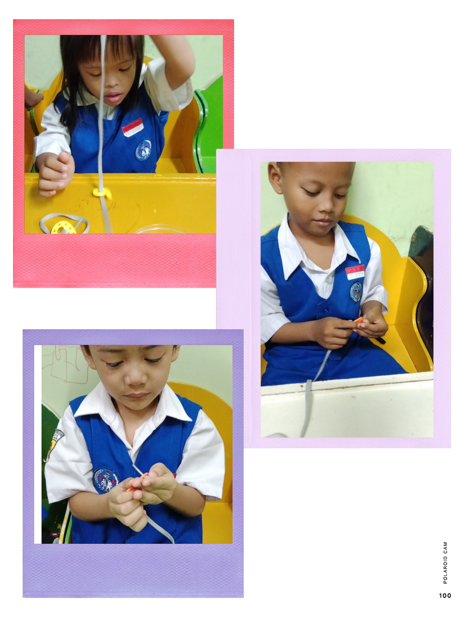 <p>Kegiatan bermain meronce manik2 atau meronce an...