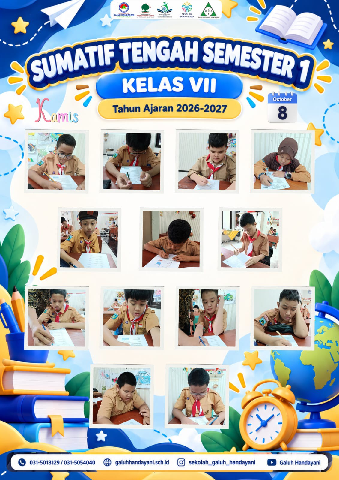 <ul><li>Kegiatan pembiasaan dan apel pagi</li><li>...