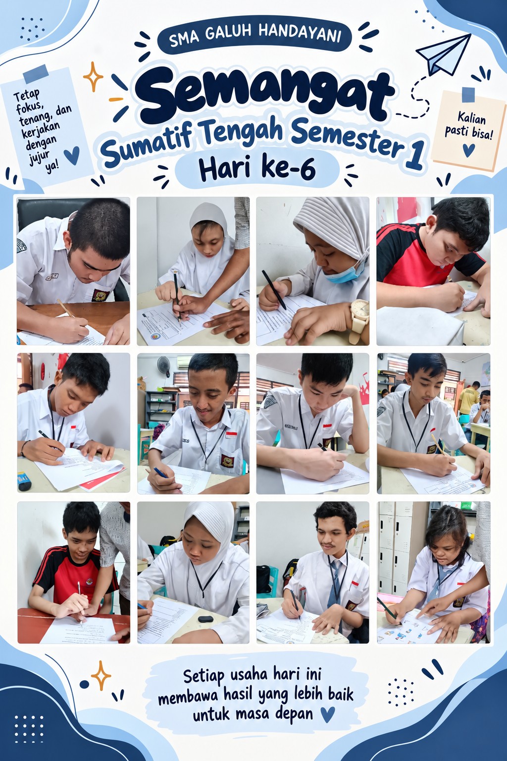 <p>Mengawasi STS Hari ke 6 Mapel Sejarah</p>
