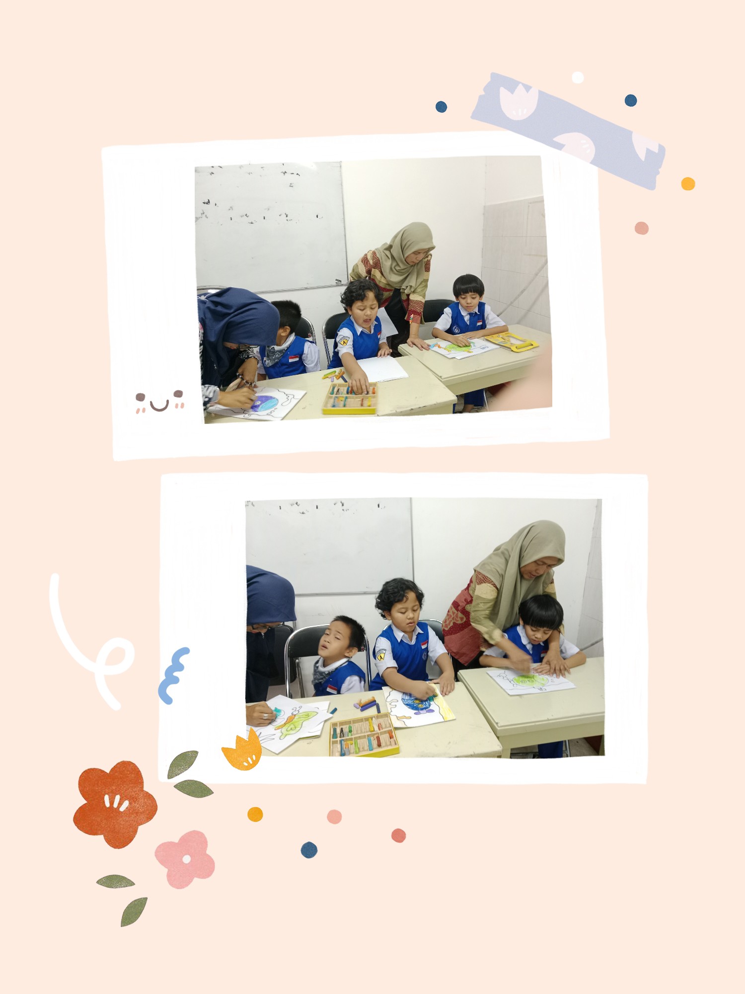 <p>Pendampingan anak kegiatan extra melukis</p>