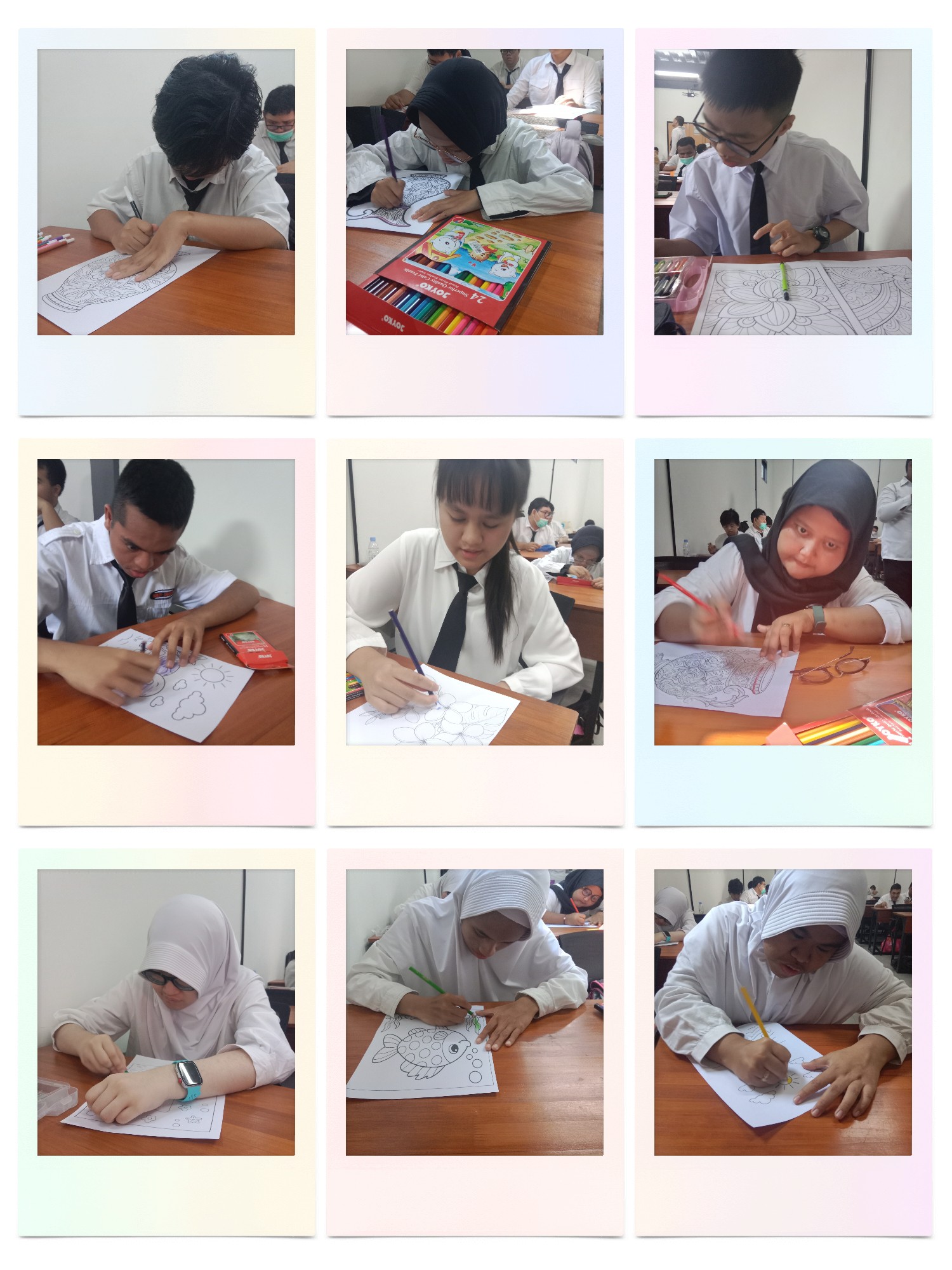 <p>Membuat pigura dari kardus bekas</p>