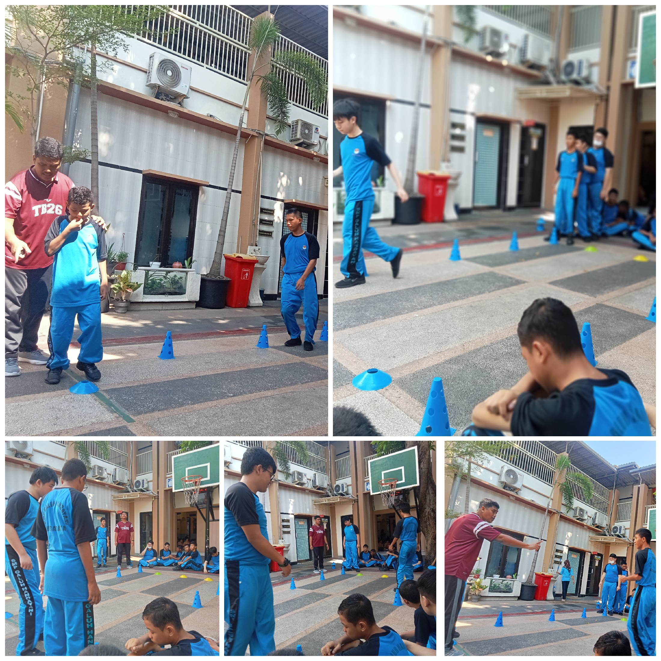 <p>Mendampingi pelajaran olah raga</p>