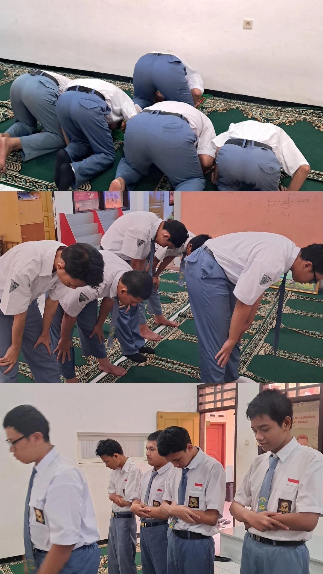 <p>bismillah diusahakan sholat dhuha berjamaah siswa SMA</p>
