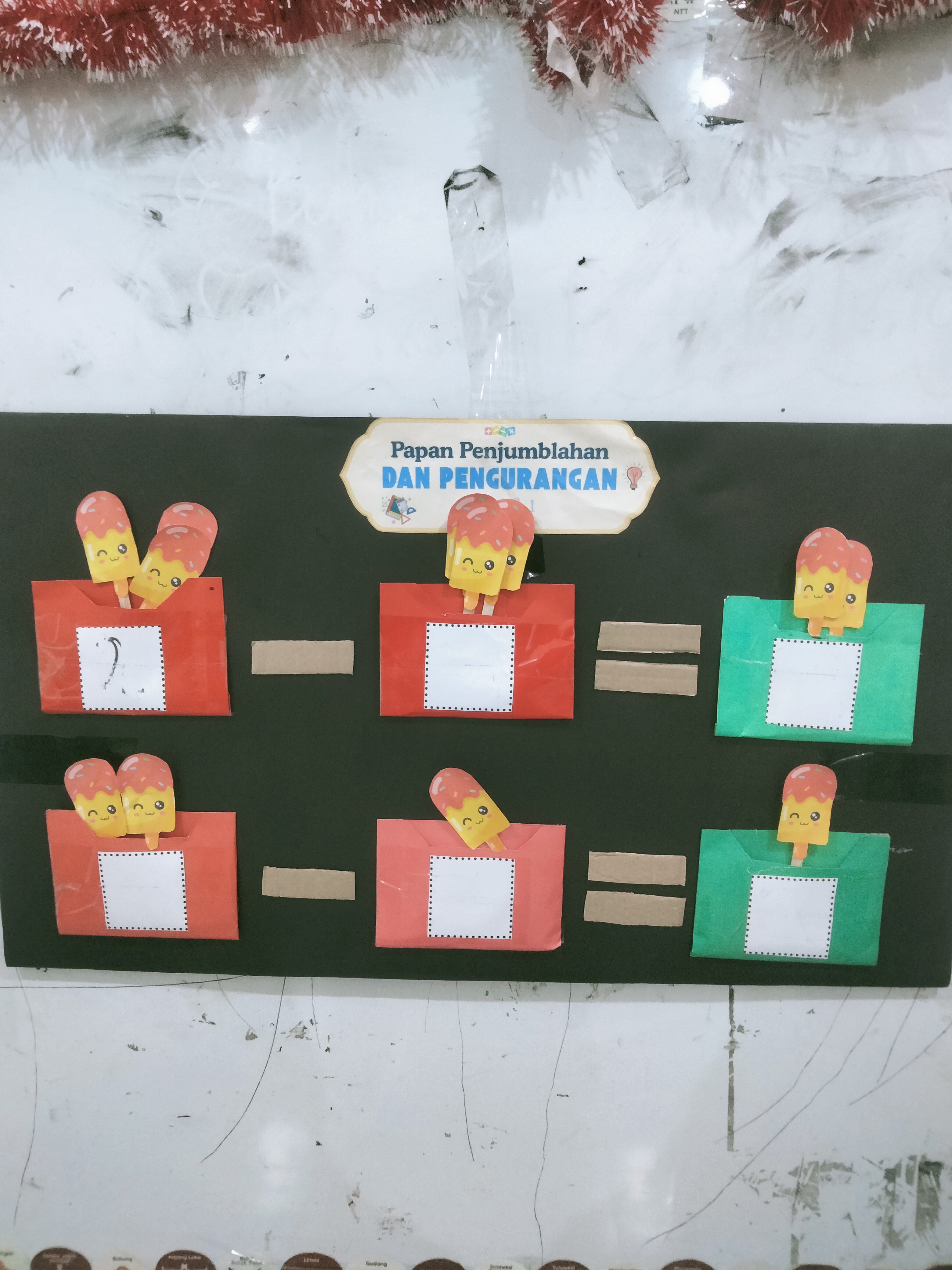 Pengurangan menggunakan gambar
