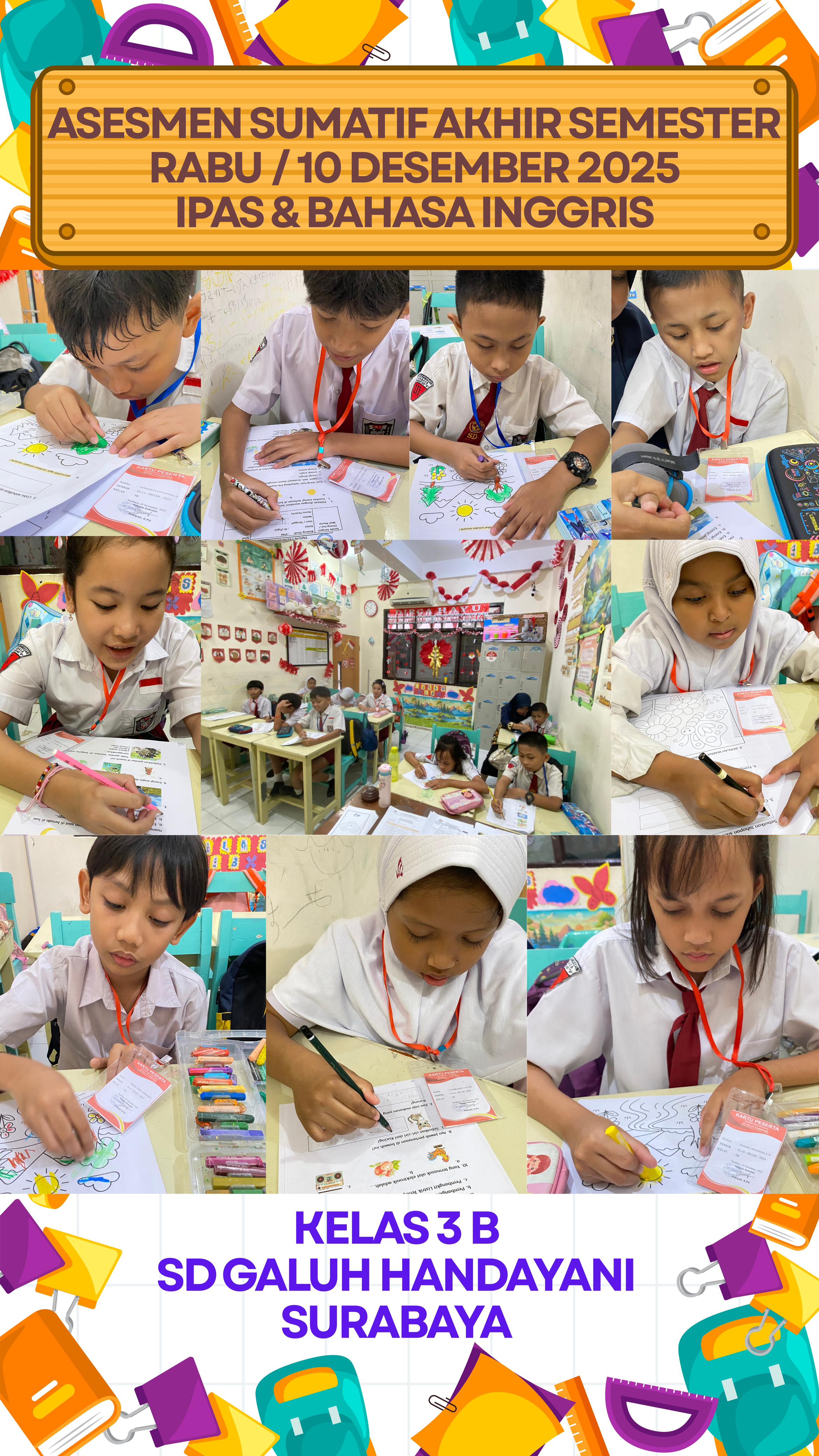 Sumatif Akhir Semester pelajaran IPAS dan Bahasa Inggris