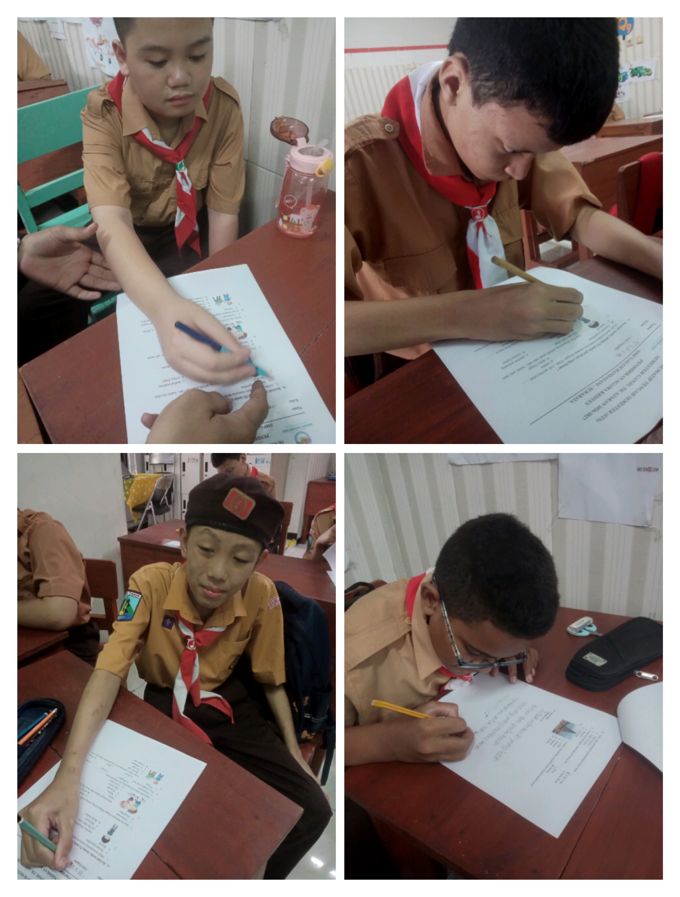 <p>Menjaga ujian STS Agama</p>