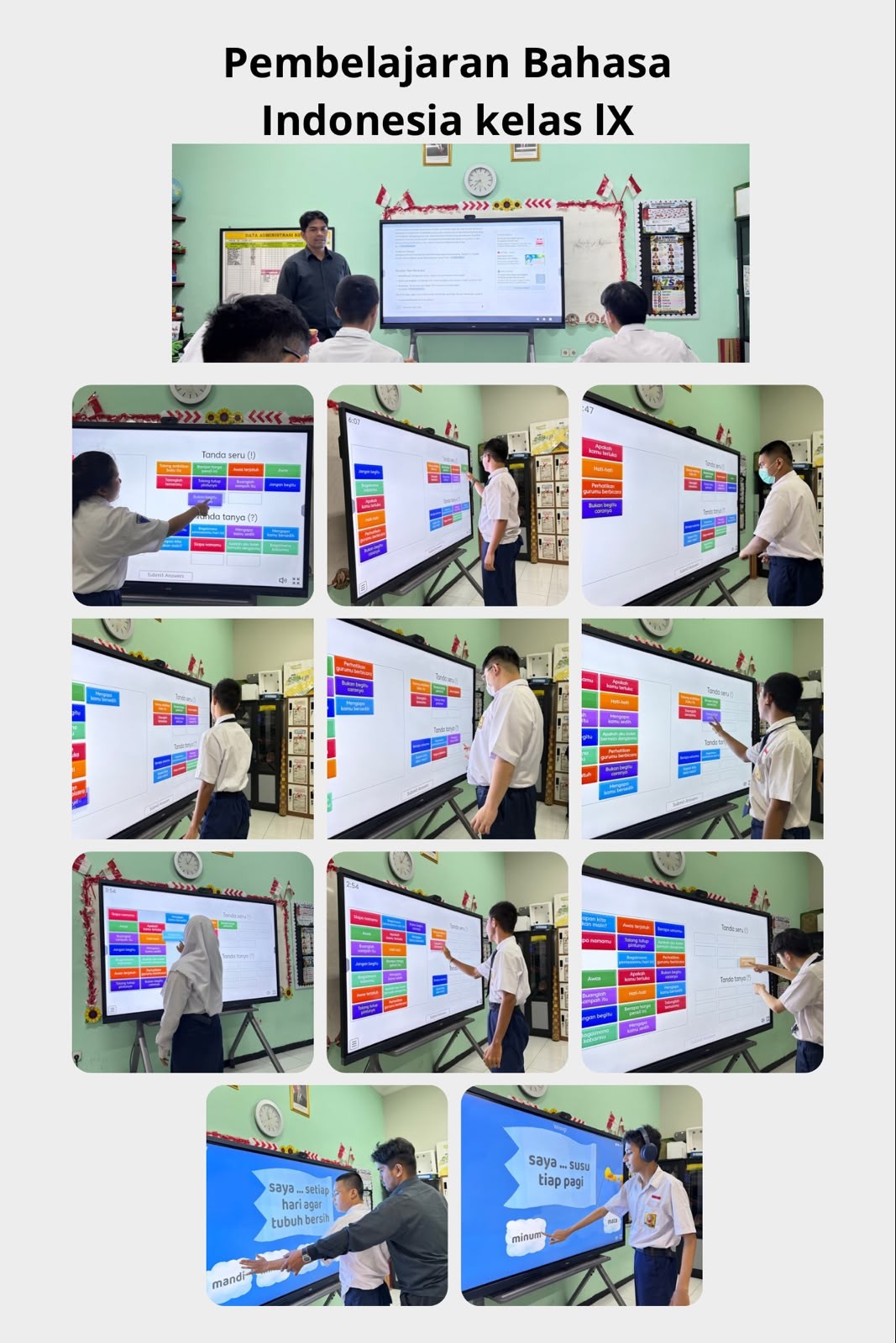 <p>Materi teks deskripsi</p>
<p>Peserta didik mengerjakan soal melalui IFP</p>