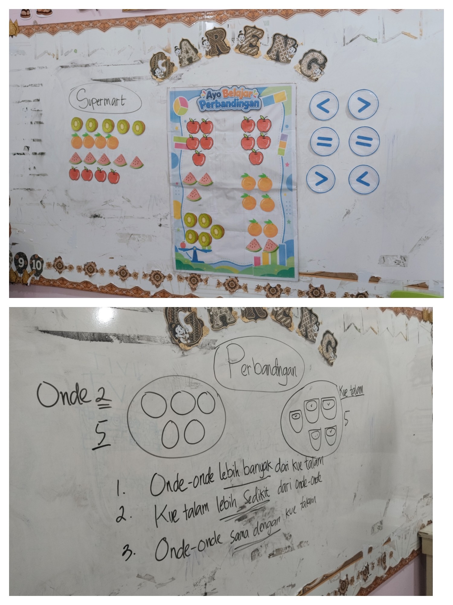 <p><strong>Materi</strong>: Perbandingan dan penggunaan simbol <, >, dan =</p>
