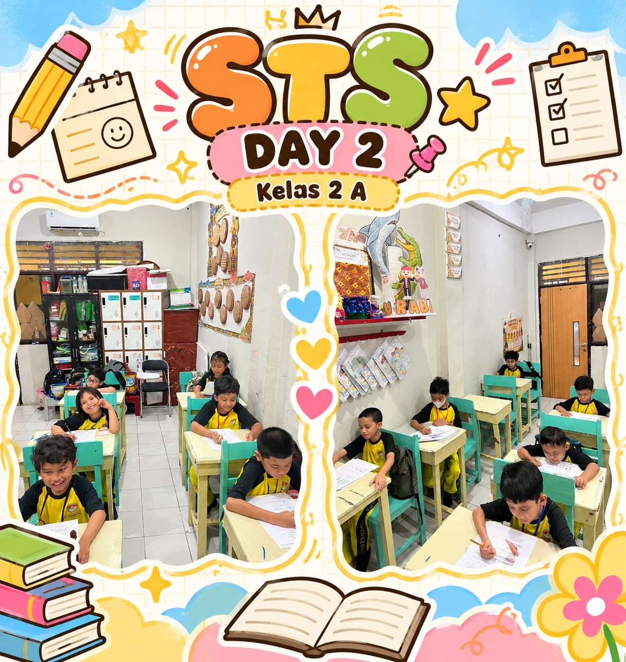 <p>Pelaksanaan Sumatif Tengah Semester (STS) Matematika untuk mengukur pemahaman siswa terhadap materi Matematika yang telah dipelajari sebelumnya.</p>
