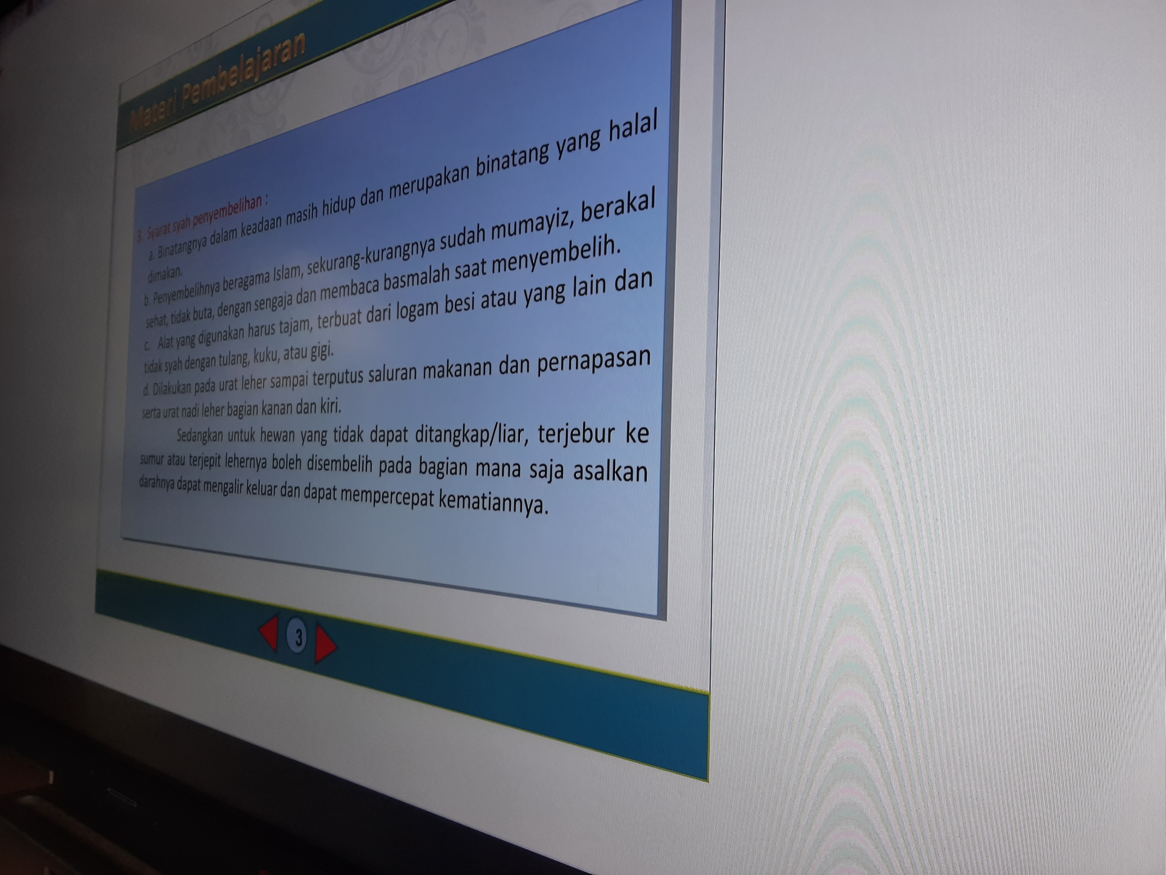 <p>syarat sah penyembelihan dan jenis proses penyembelihan</p>