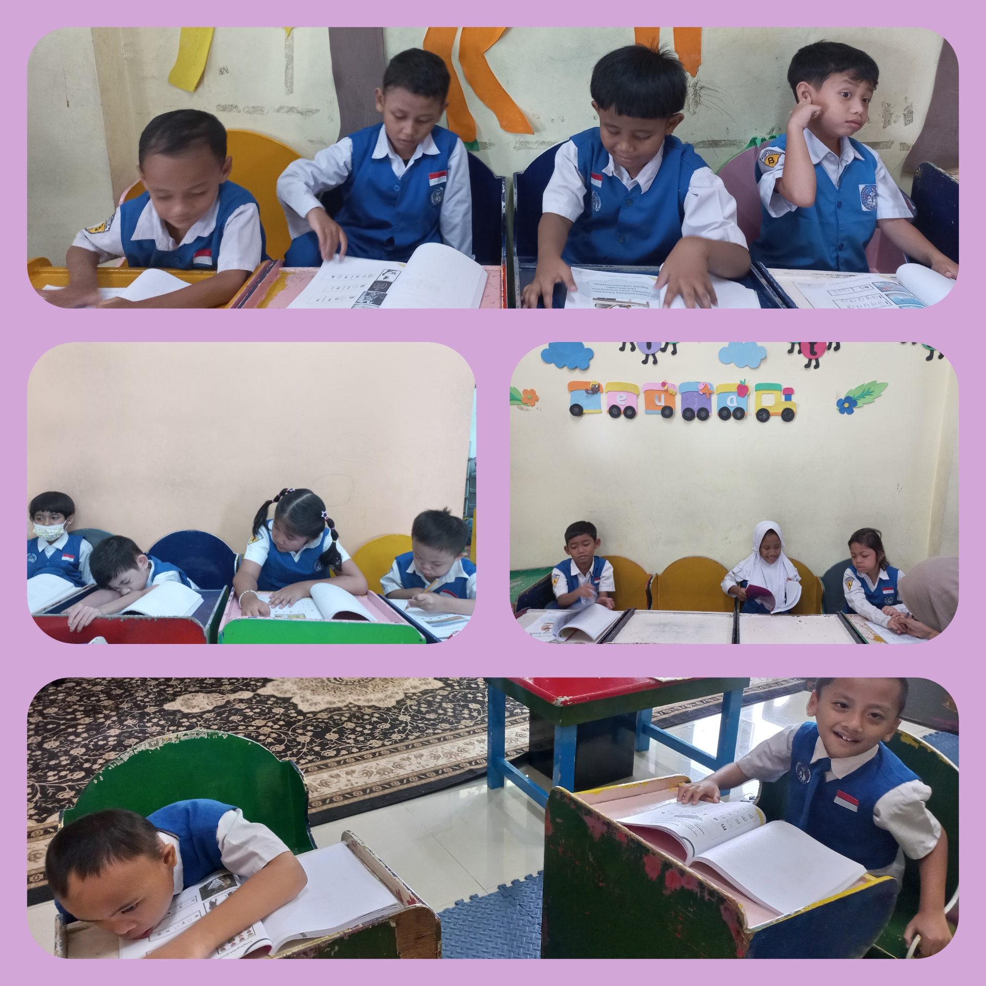 <p>Mengerjakan BKS bahasa</p>