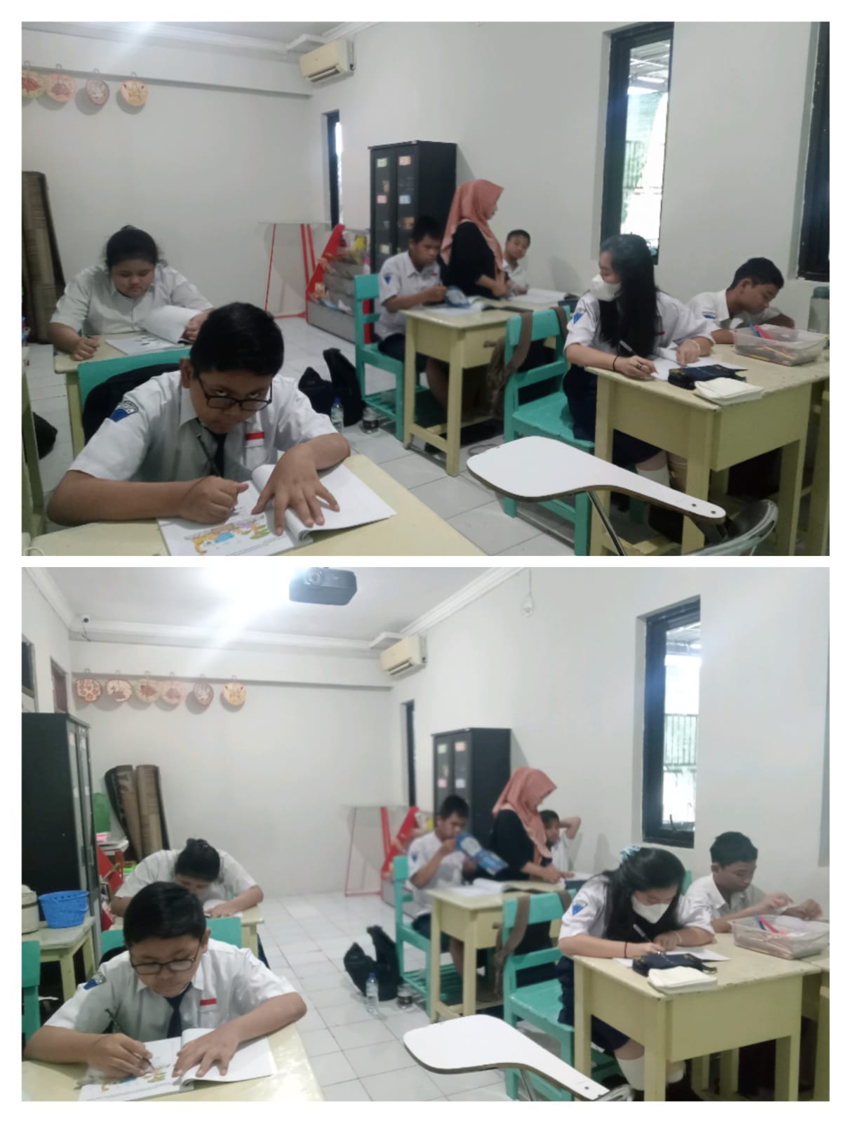 <p>Sifat-sifat Bilangan Berpangkat (sifat perkalian dan pembagian basis yang sama) dan menulis urutan bilangan dengan maju dan mundur (bilangan 11-20)</p>