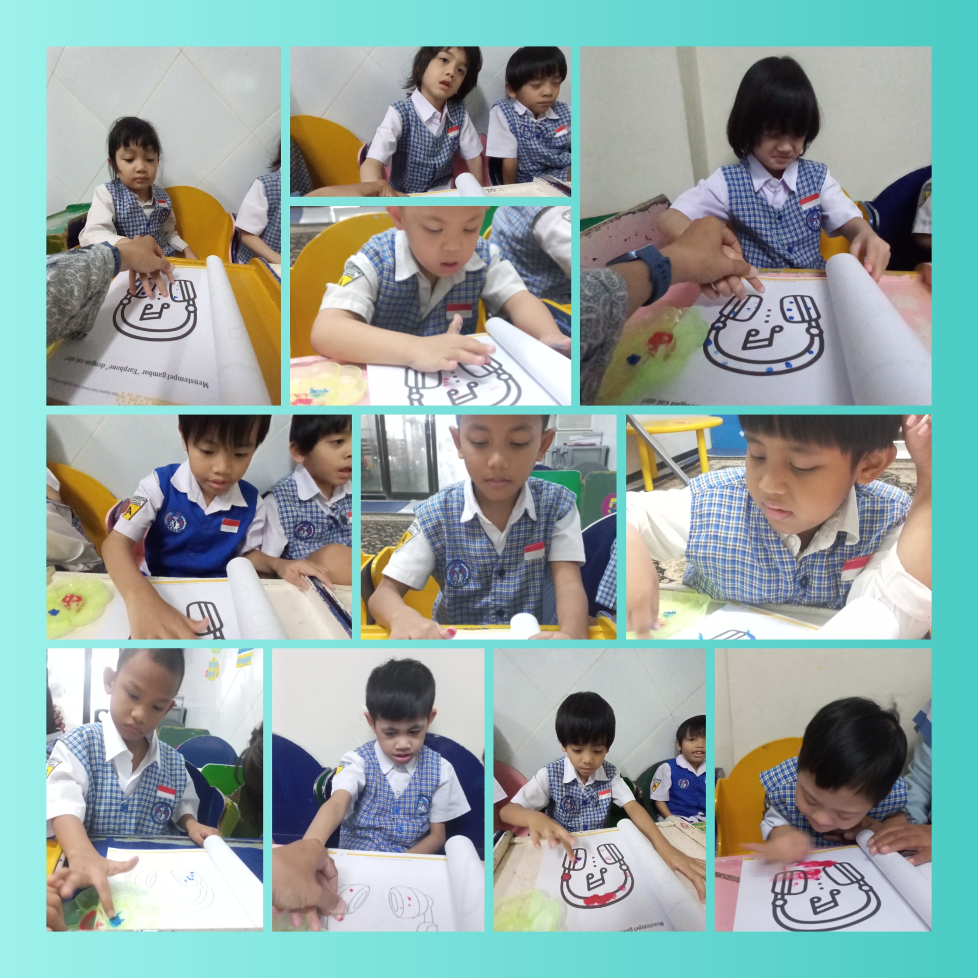 <p>Finger painting</p>