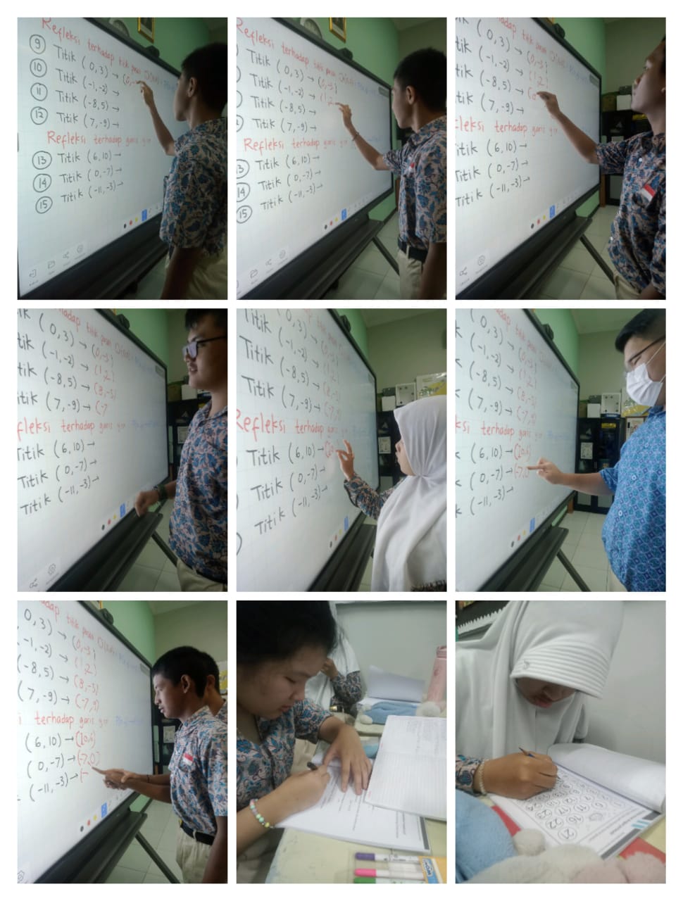 <p>Refleksi (pencerminan) dan Bilangan Puluhan </p>