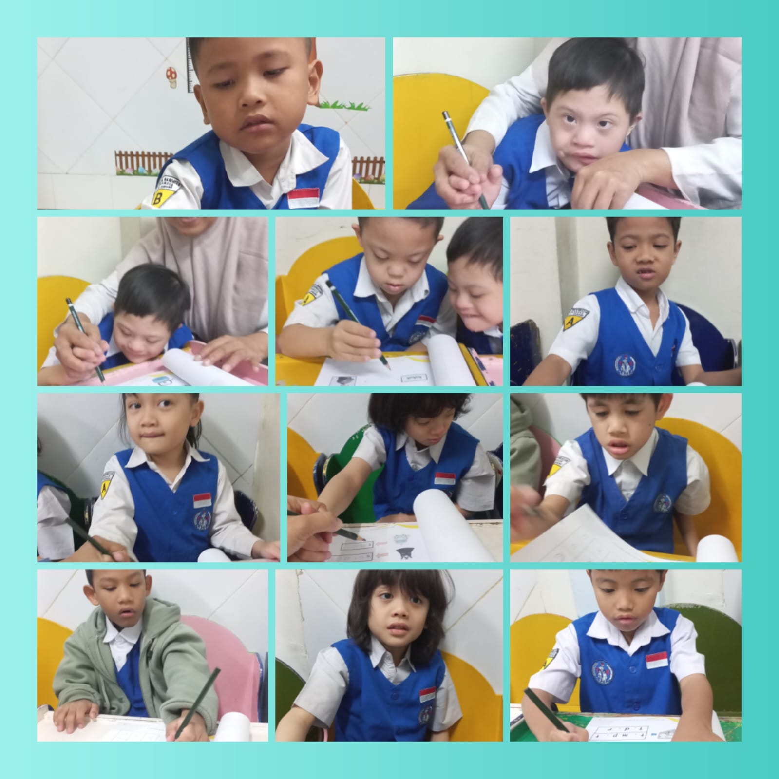 <p>Mengerjakan bks bahasa</p>