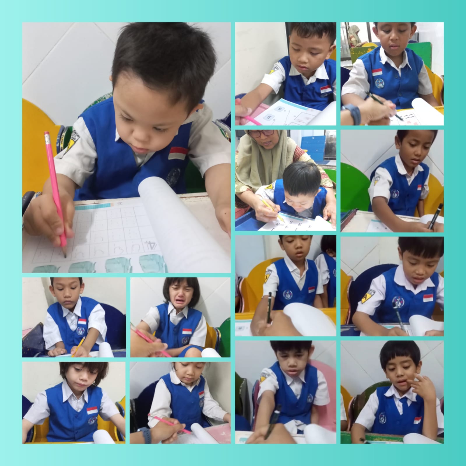 <p>Mengerjakan bks matematika</p>